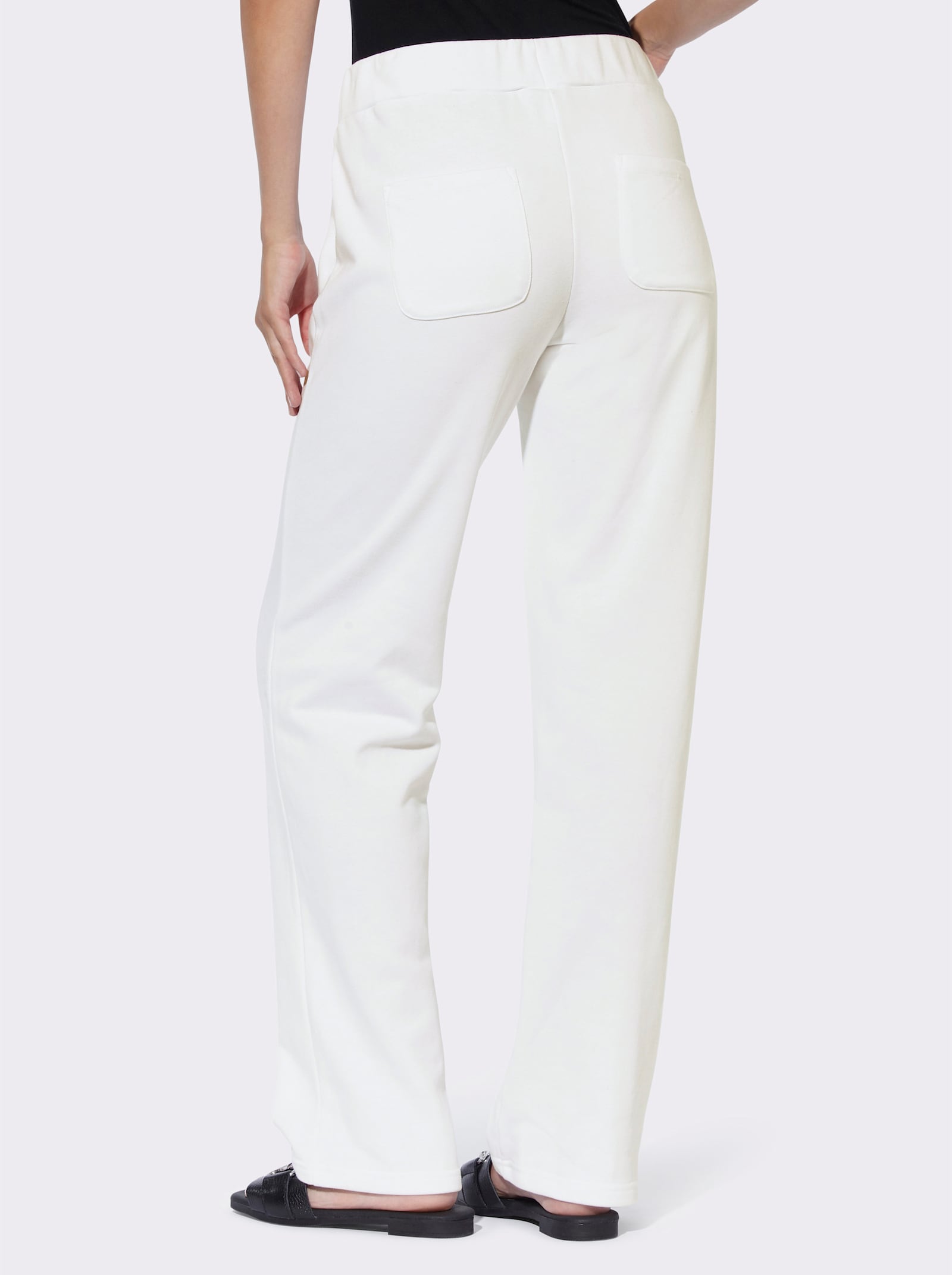 heine Sweathose mit 2 Gesäßtaschen - weiß