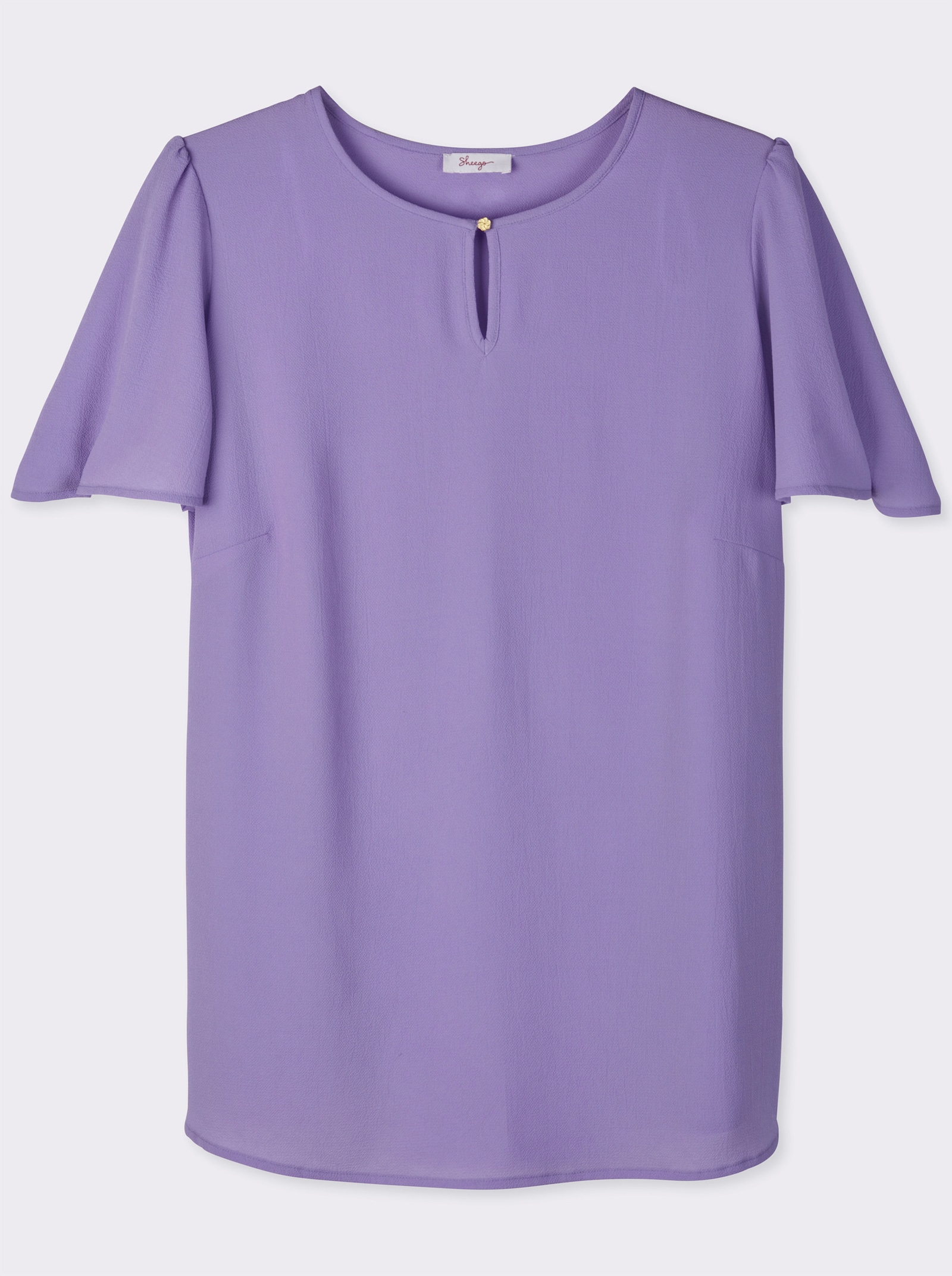 sheego Tunika mit Knopfverschluss - lavendel