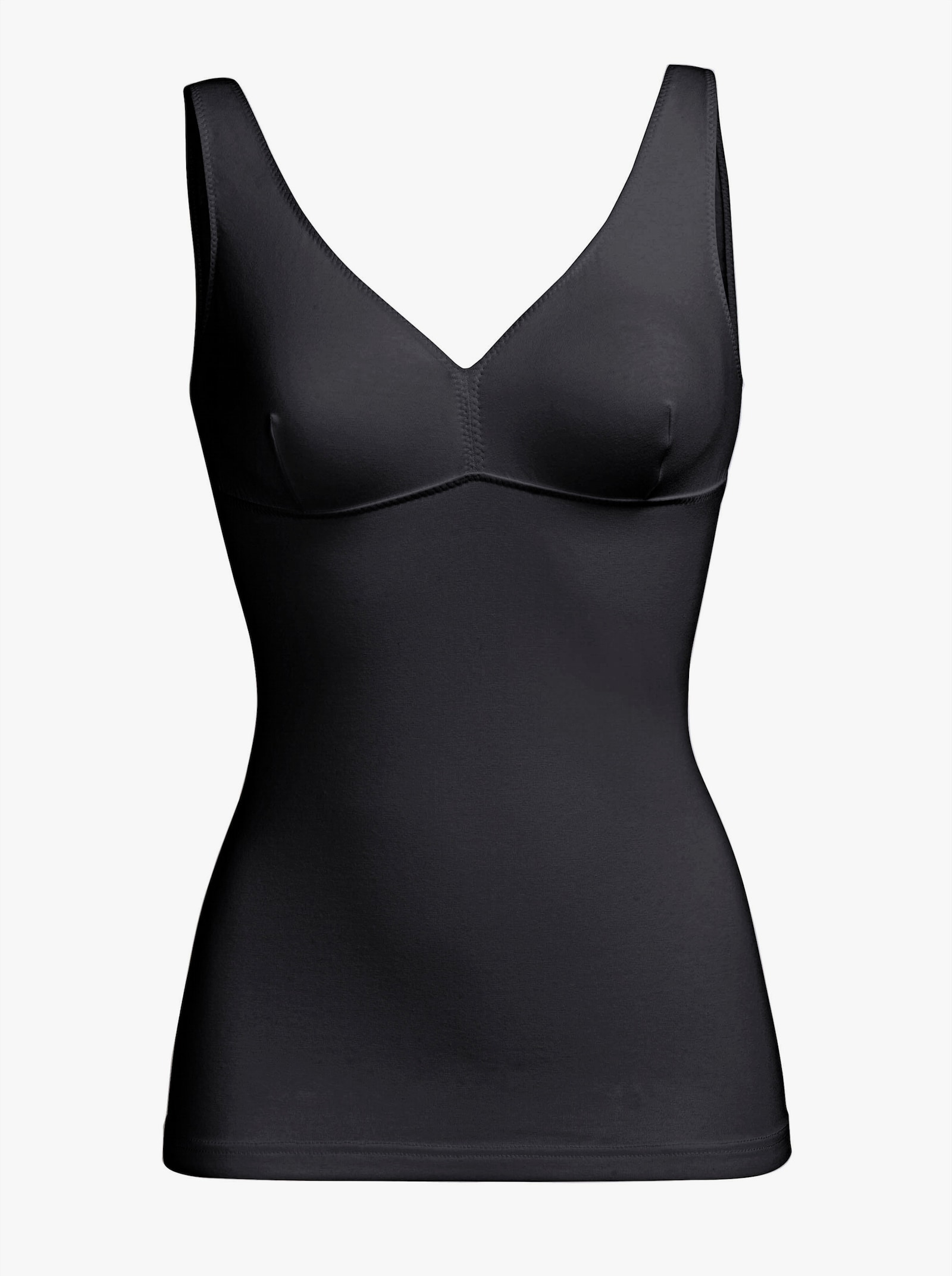 wäschepur BH-Hemd mit elastischem Unterbrustband - schwarz