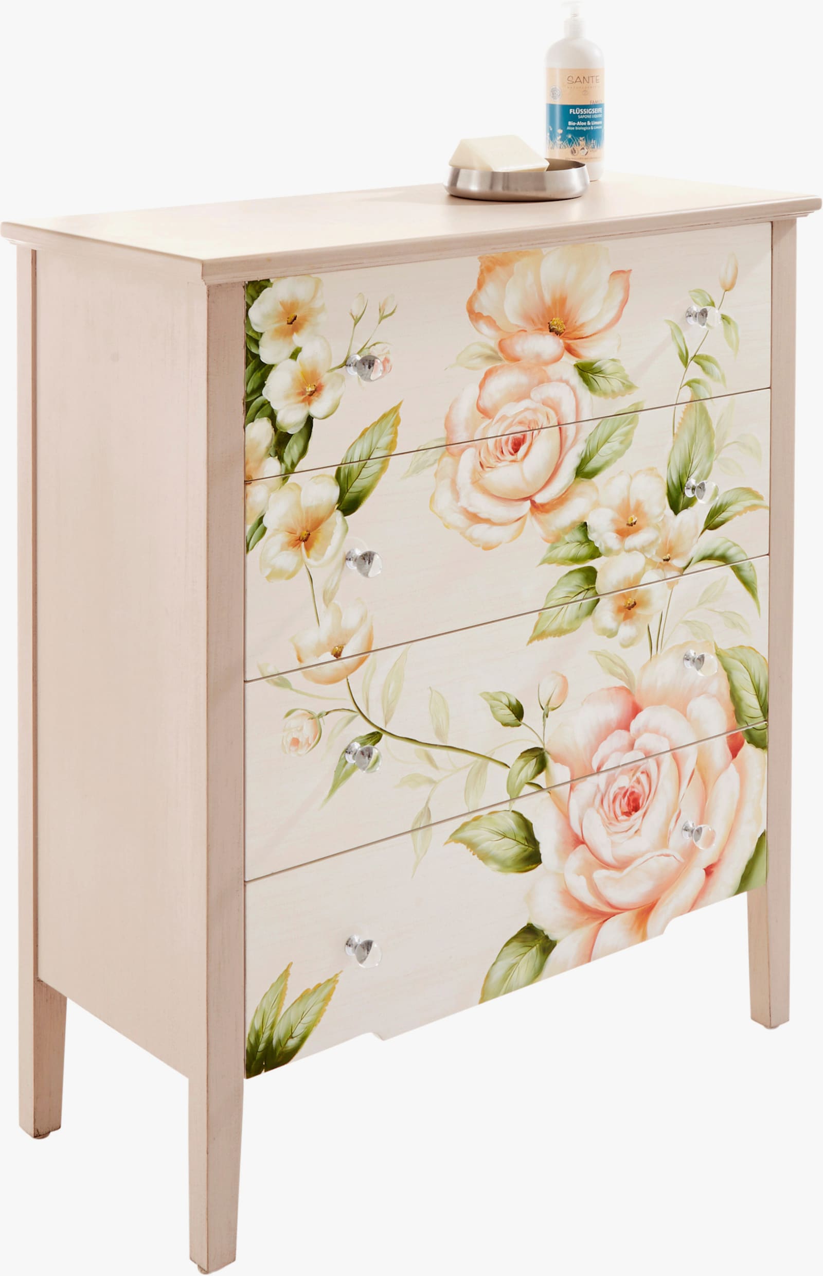 heine home Bijzetkastje - wit/roze