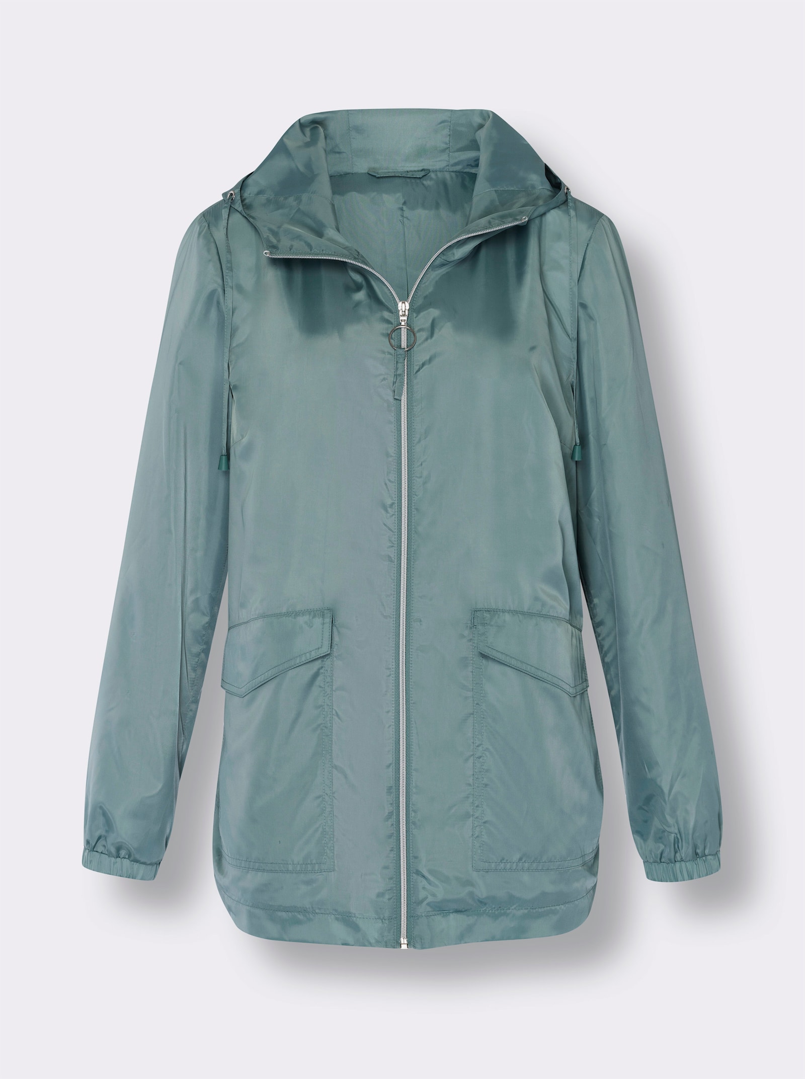 Jacke mit aufgesetzten Taschen, gefüttert - jade