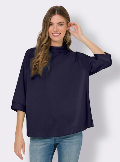 heine Sweatshirt mit Stehkragen - marine
