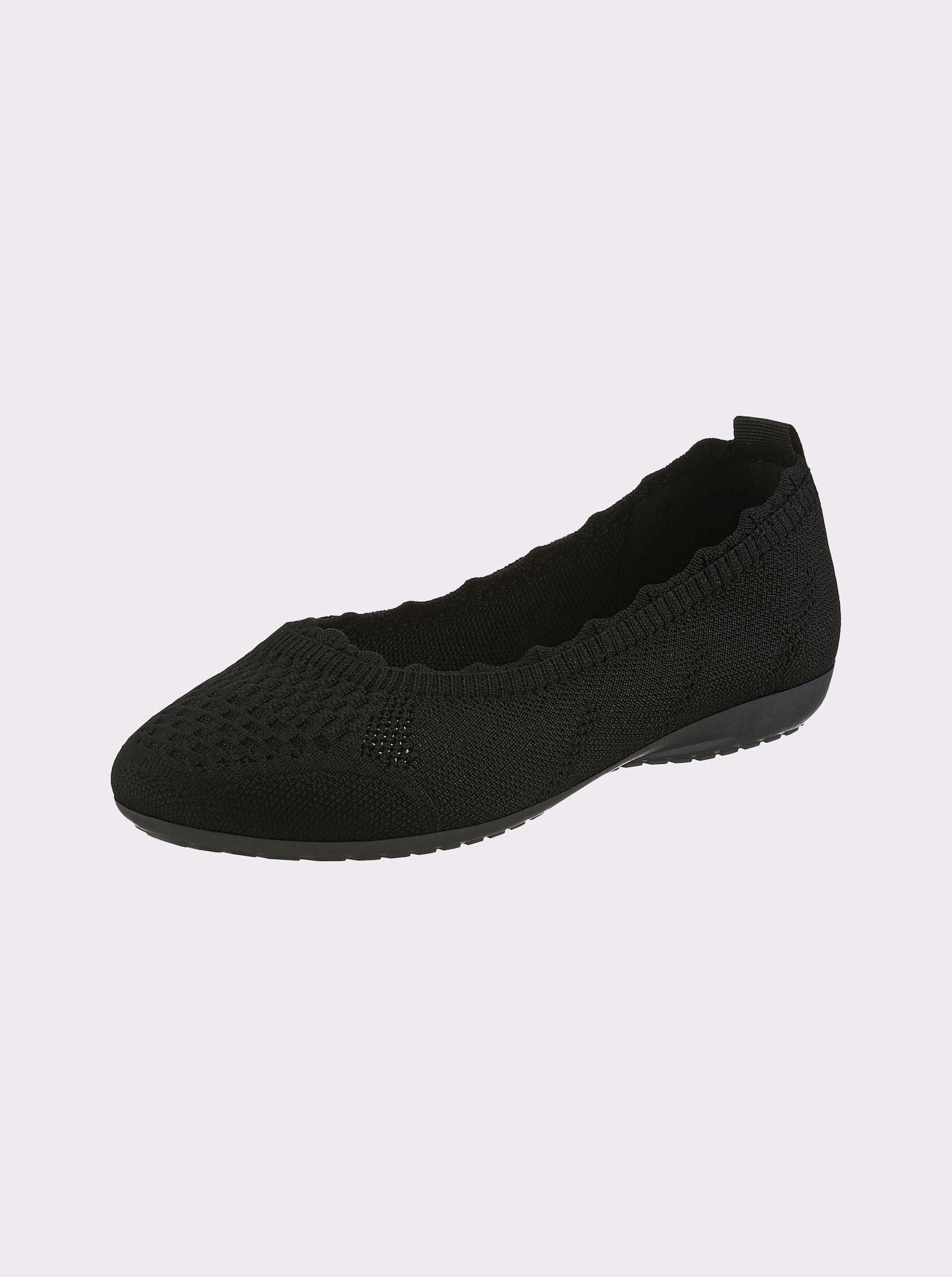 airsoft modern+ Slipper aus weichem Textil - schwarz