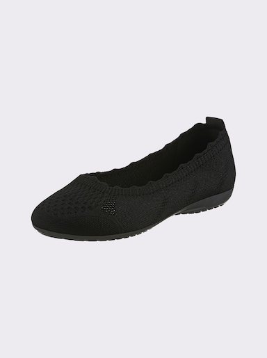 airsoft modern+ Slipper aus weichem Textil - schwarz
