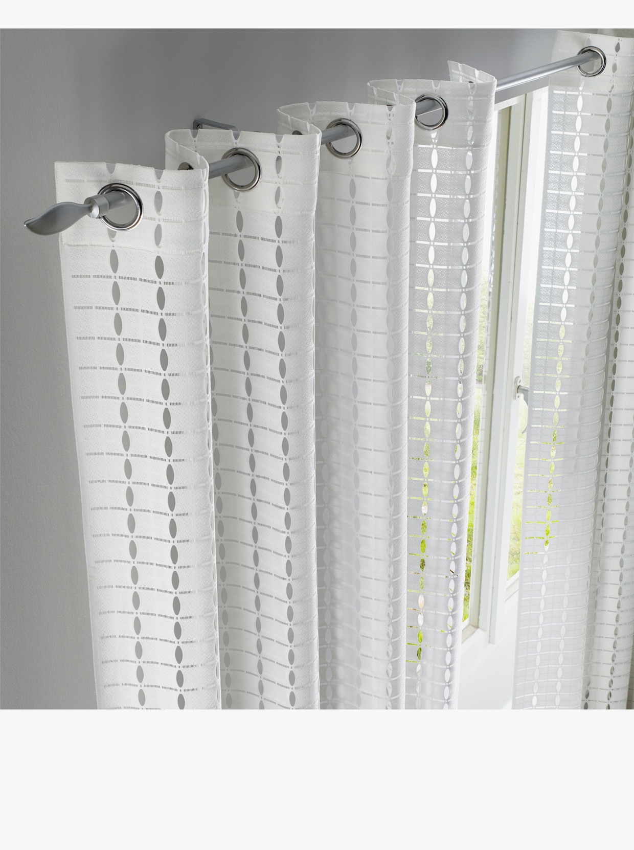 heine home Decoratieve vitrage - offwhite