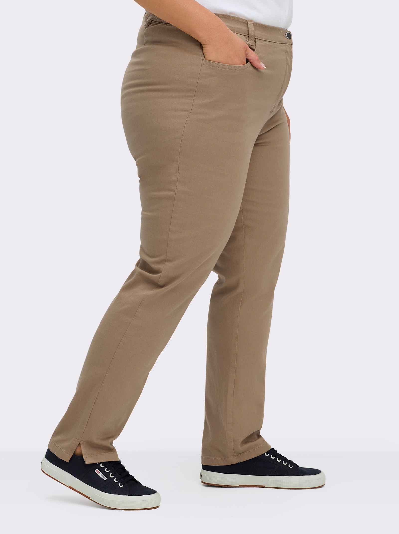 Jeans mit Stretch-Anteil - camel