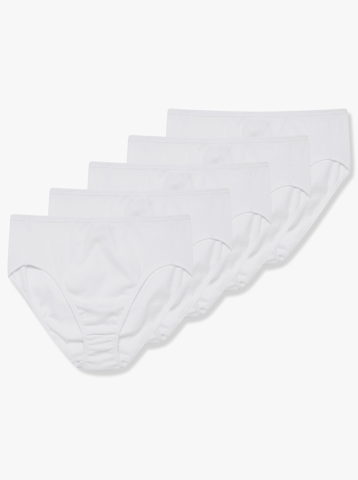 wäschepur Jazzpants in Pikee-Qualität - 5x weiß