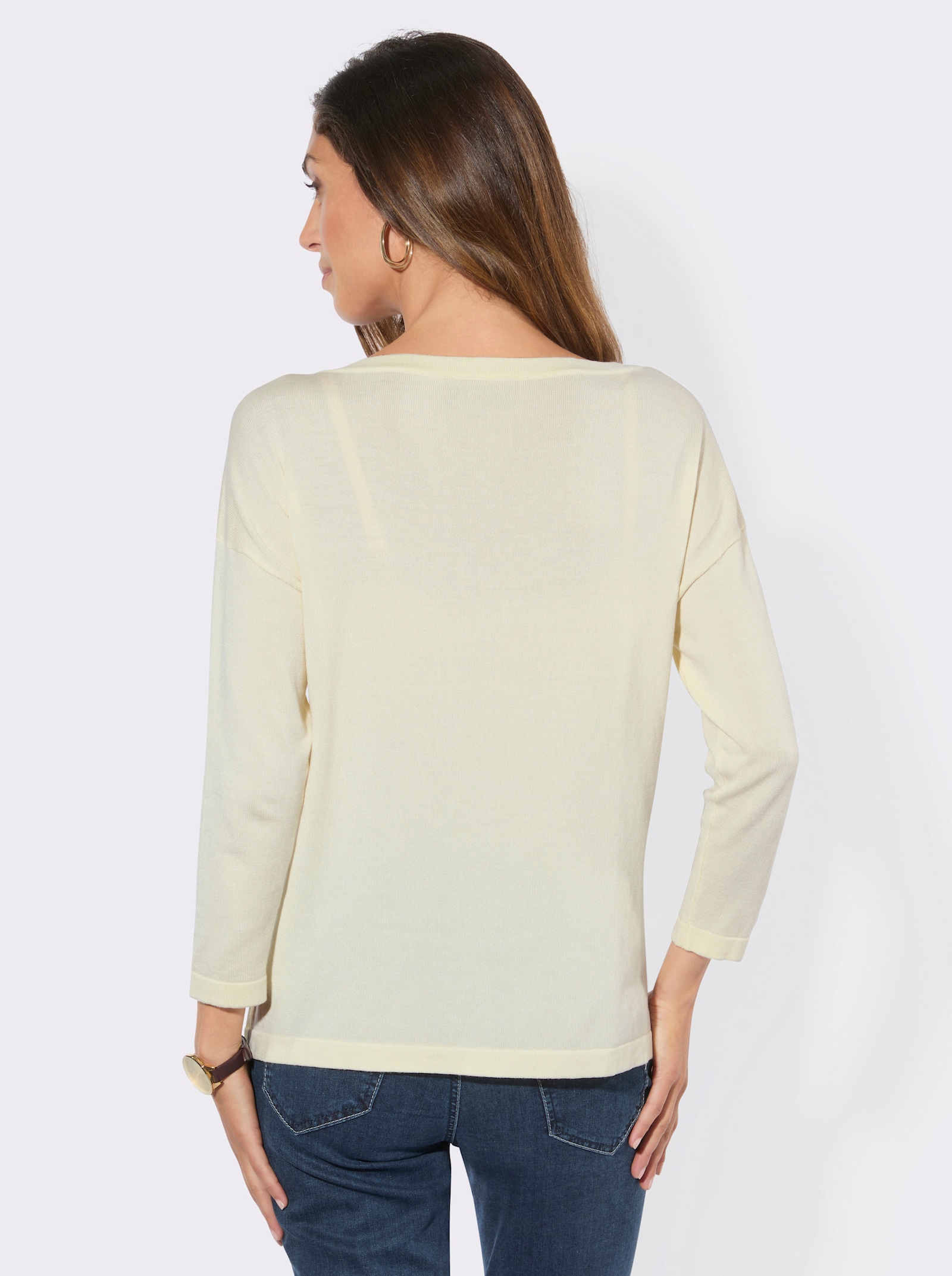 Lyocell-Viskose-Mix-Pullover - champagner