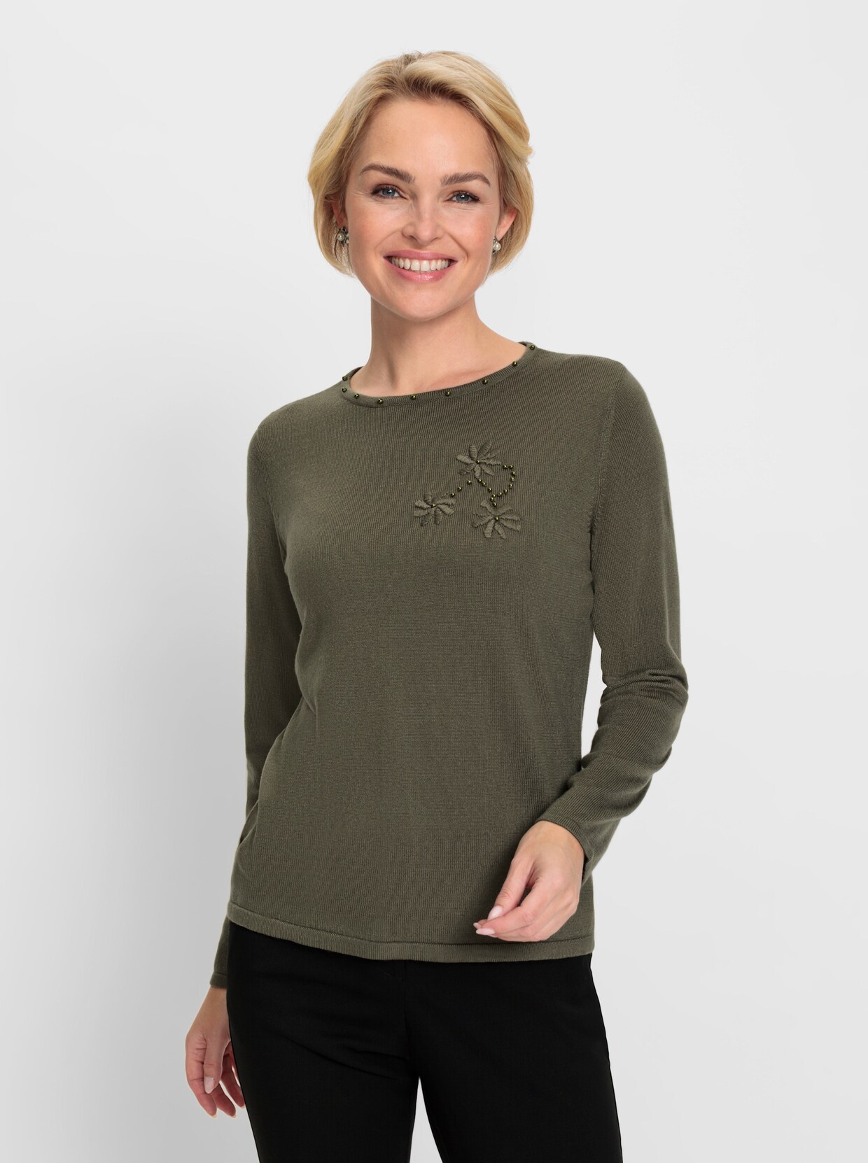 Pullover met lange mouwen - kaki