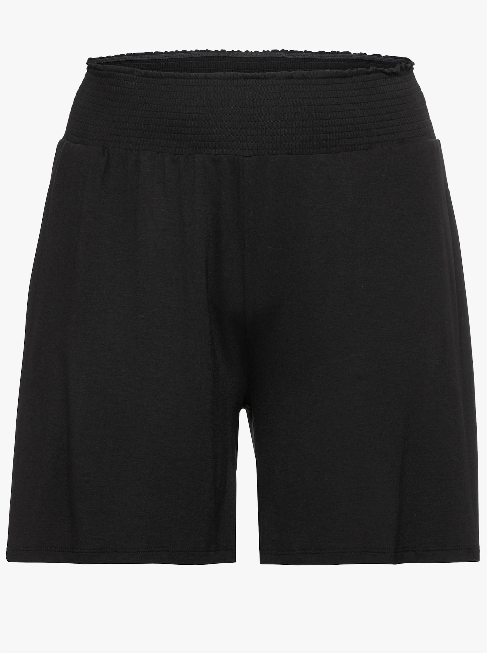 sheego Lockere Shorts mit Smokbund - schwarz
