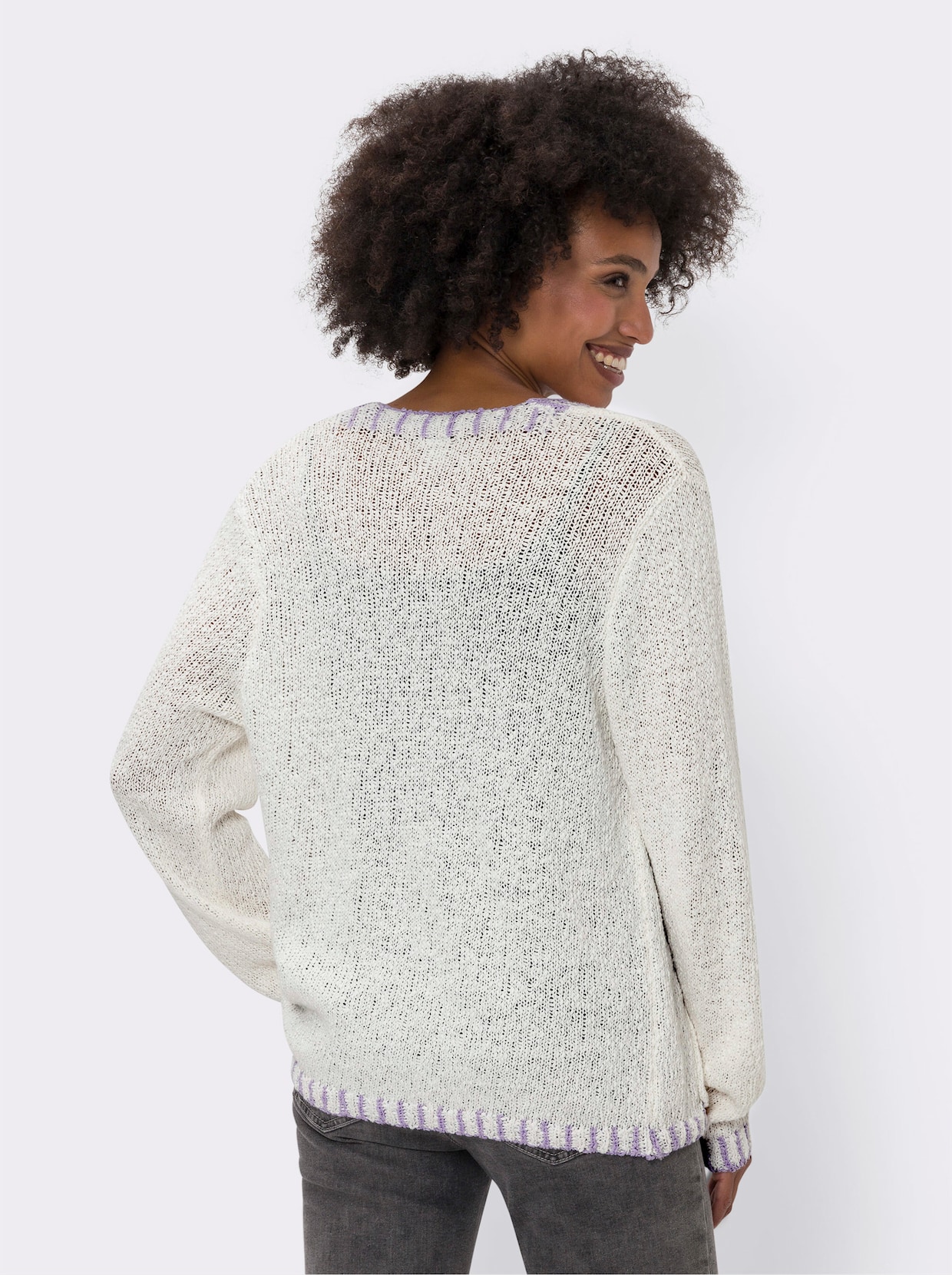 heine Cardigan - ecru-flieder