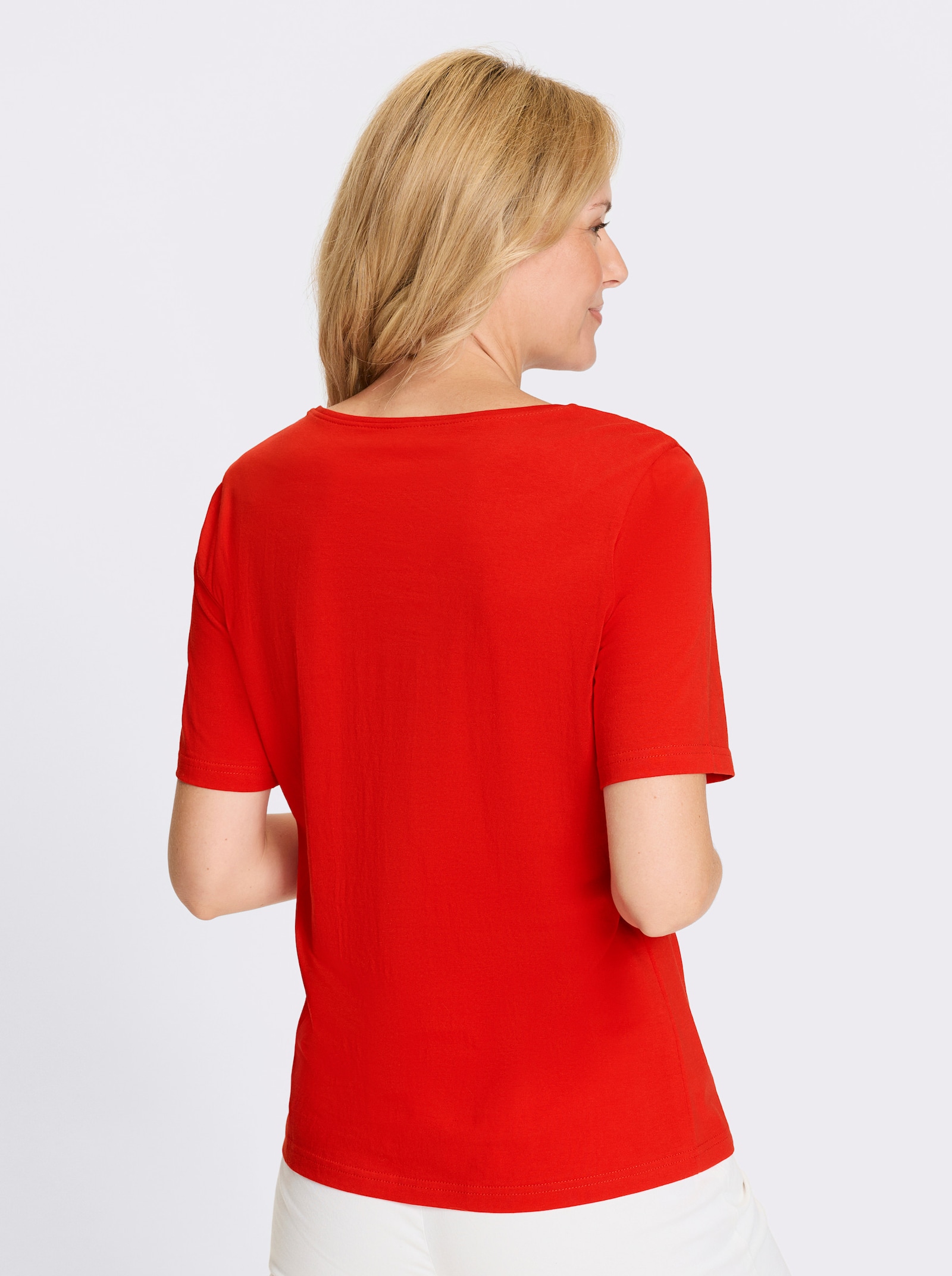 Shirt met korte mouwen in marinelook - rood