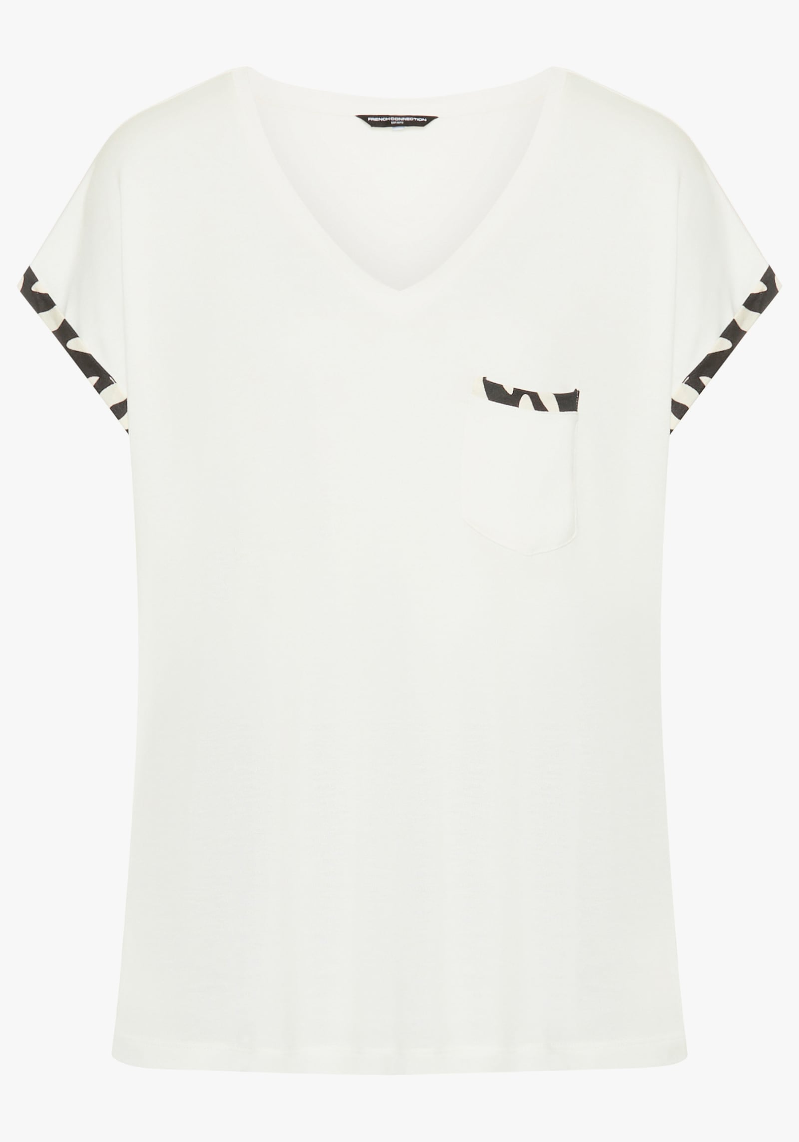 French Connection Pyjama court - écru/noir imprimé