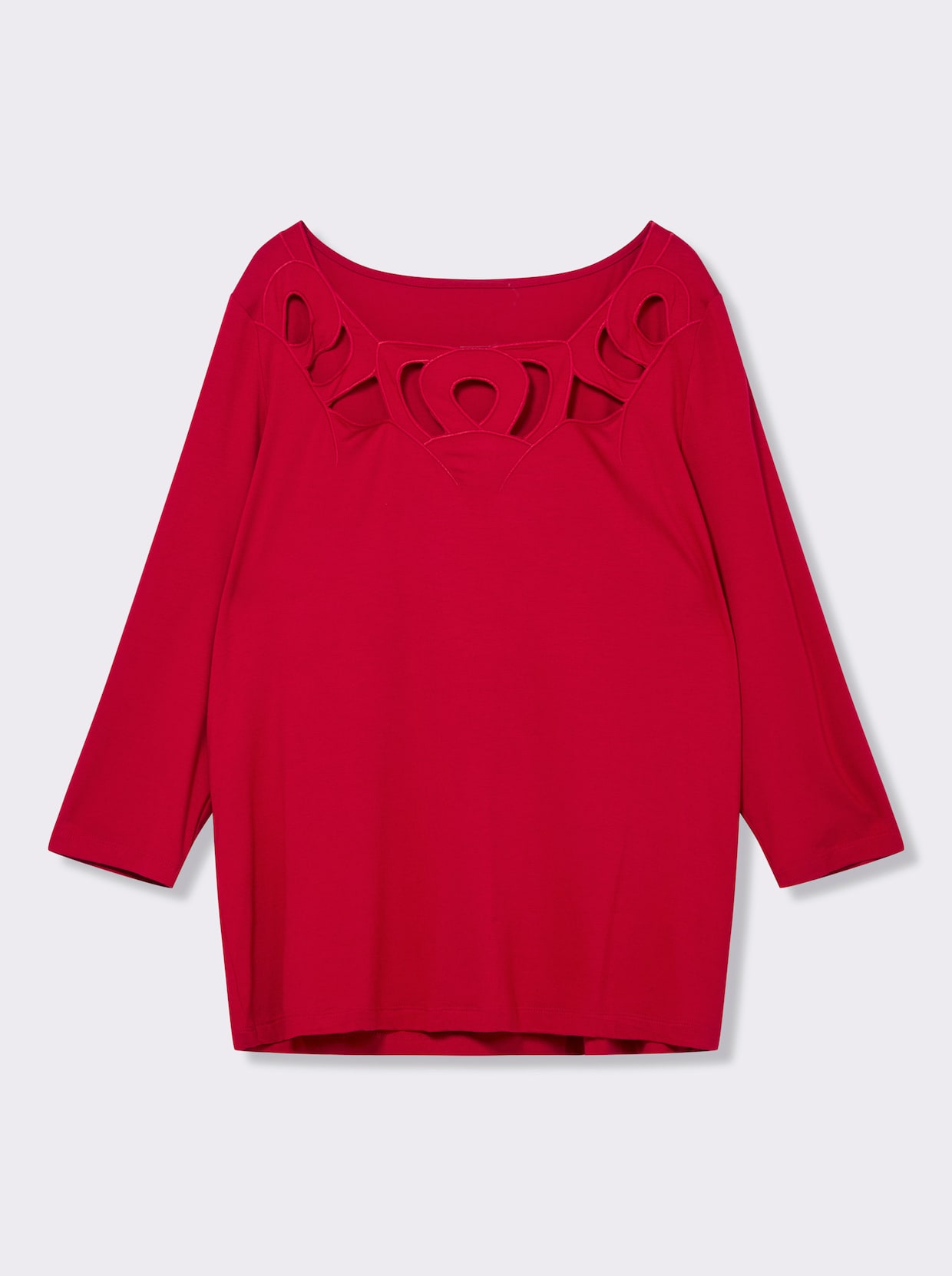 3/4-Arm-Shirt mit Cut-Outs - rot