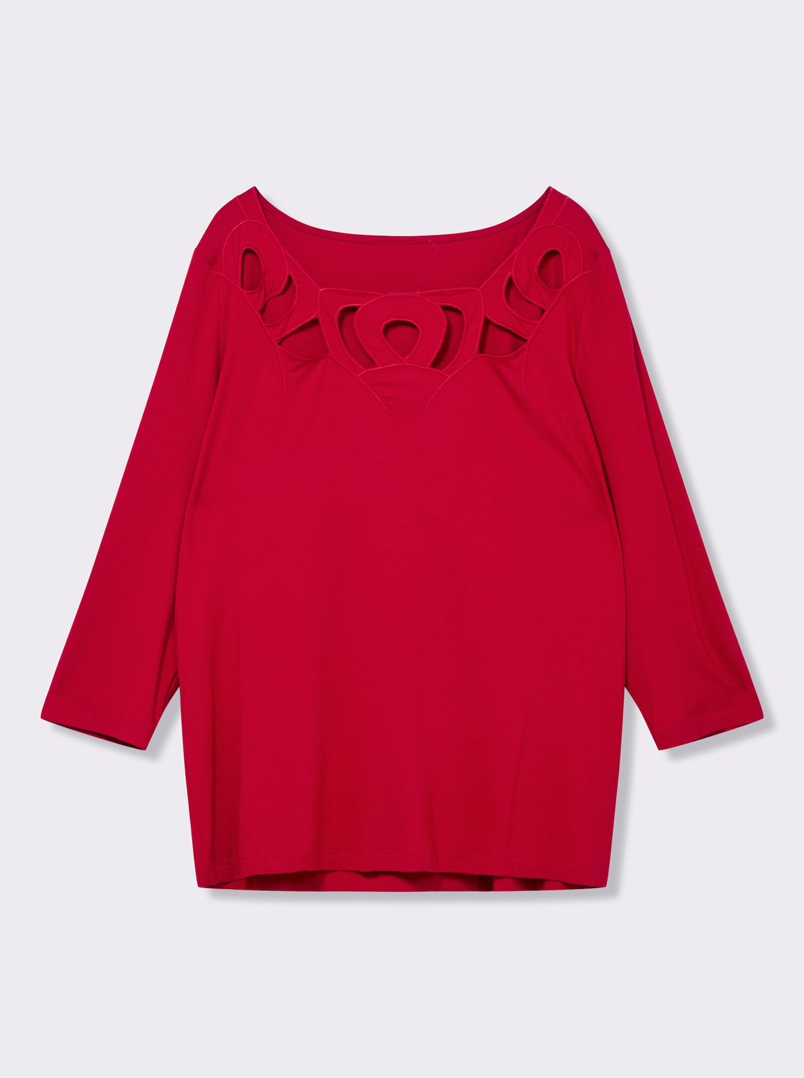3/4-Arm-Shirt mit Cut-Outs - rot