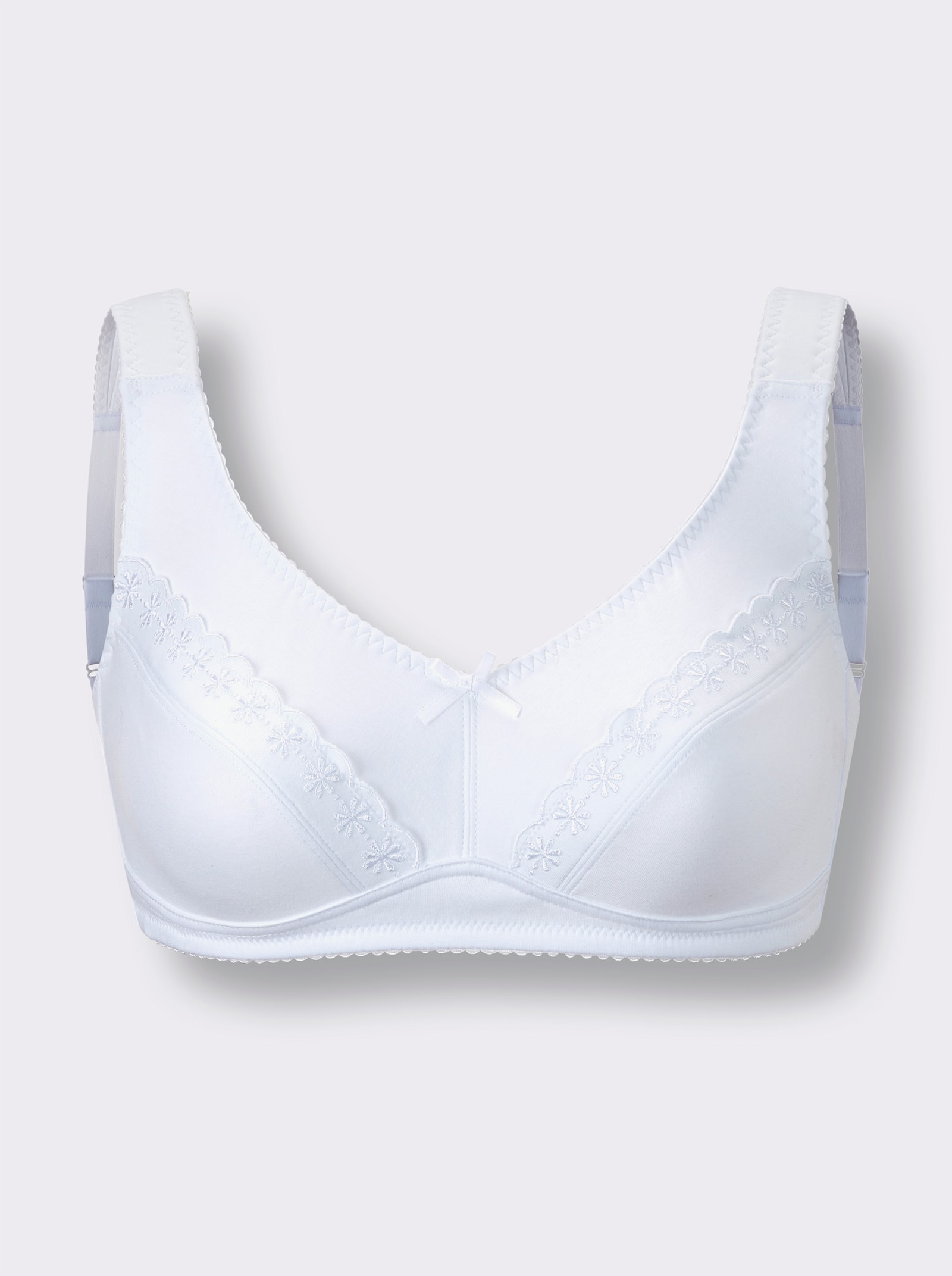 wäschepur Comfortbeha zonder beugel met kanten rand - wit