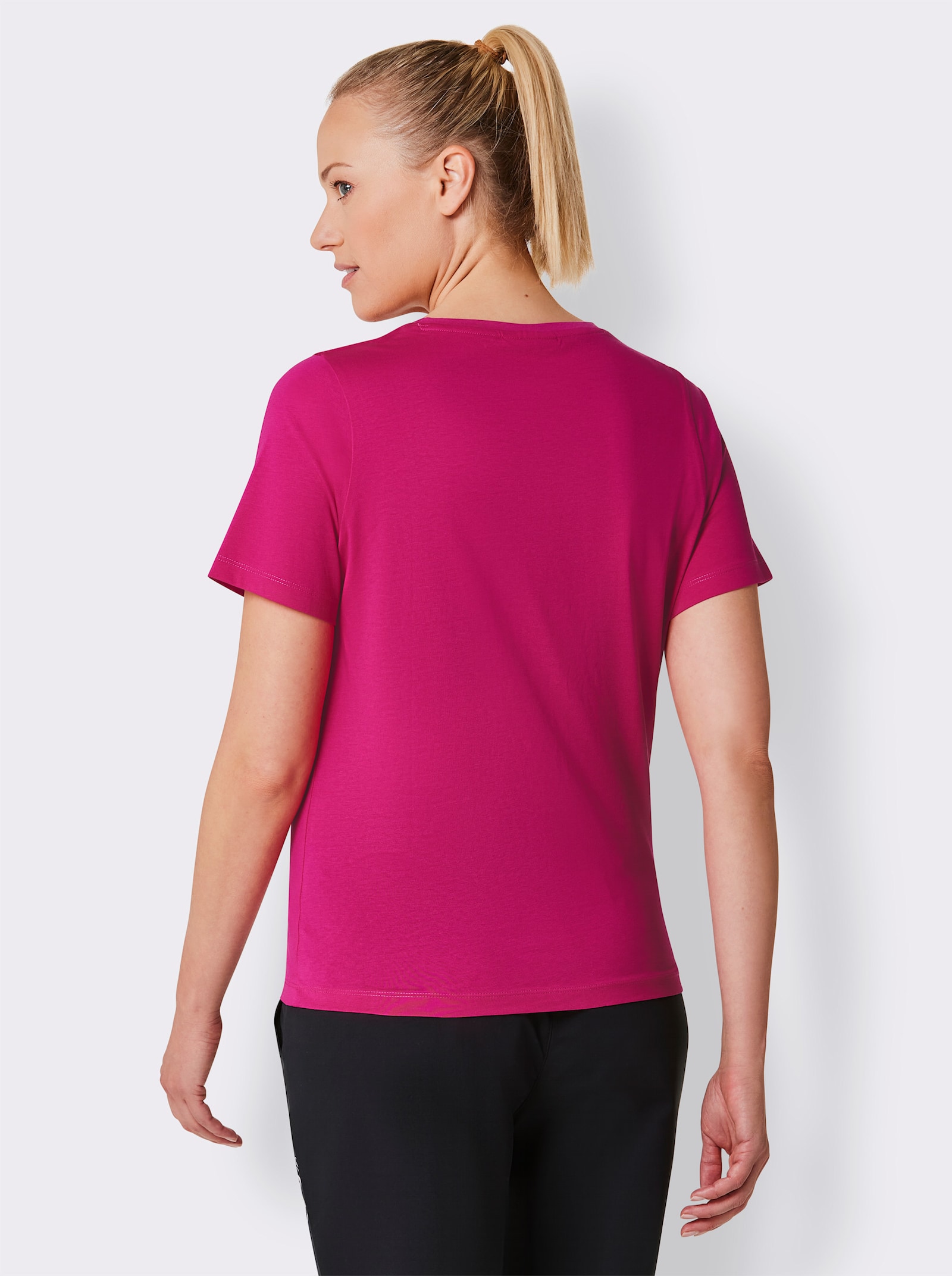Catamaran Sports Sportshirt mit Stretch-Anteil - fuchsia-gemustert