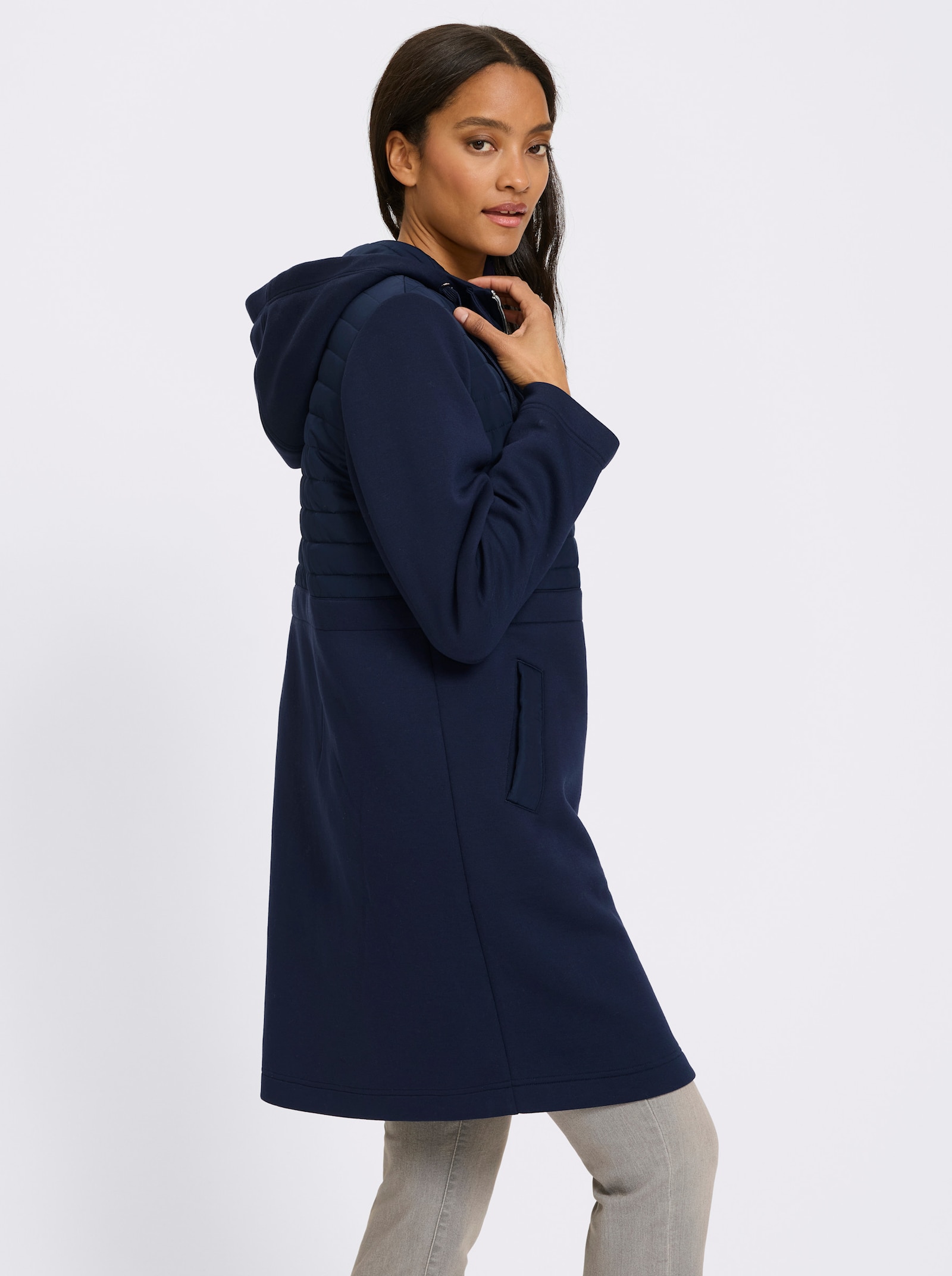 heine Kurzmantel in Patch-Optik - marine