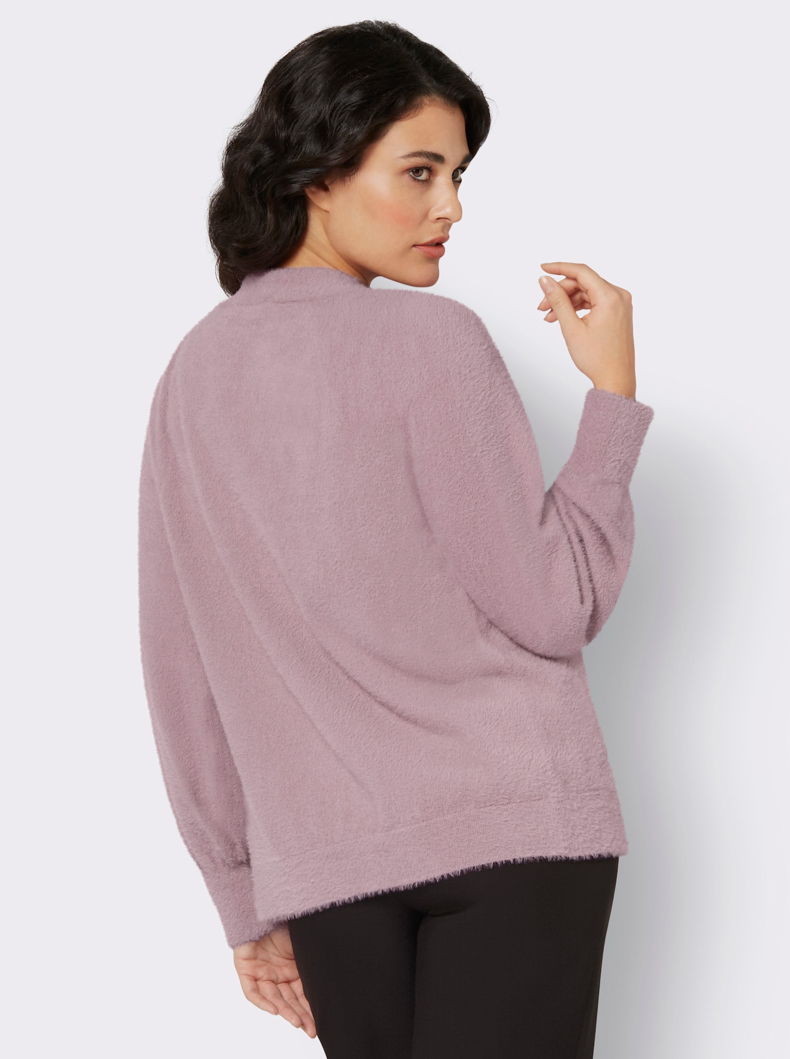 Strickjacke im figurfreundlichen Schnitt - mauve