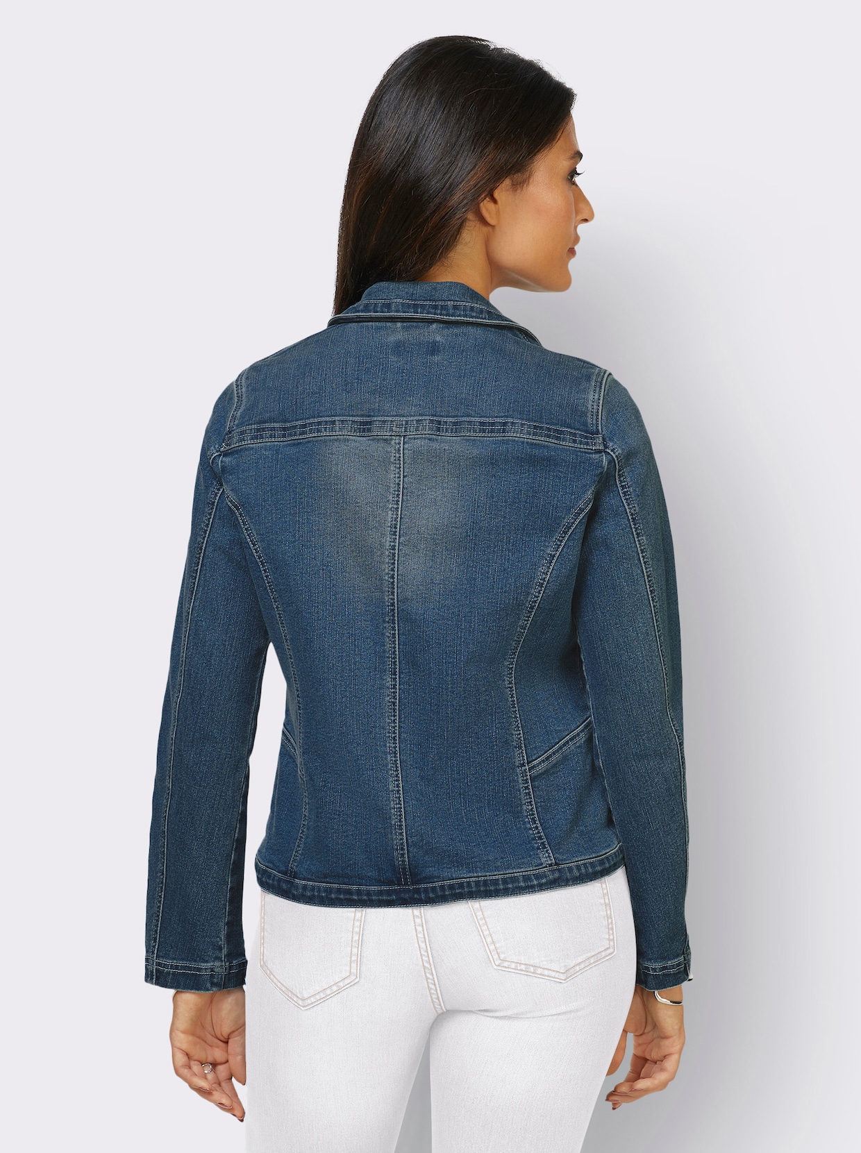 Veste en jean - bleu blanchi