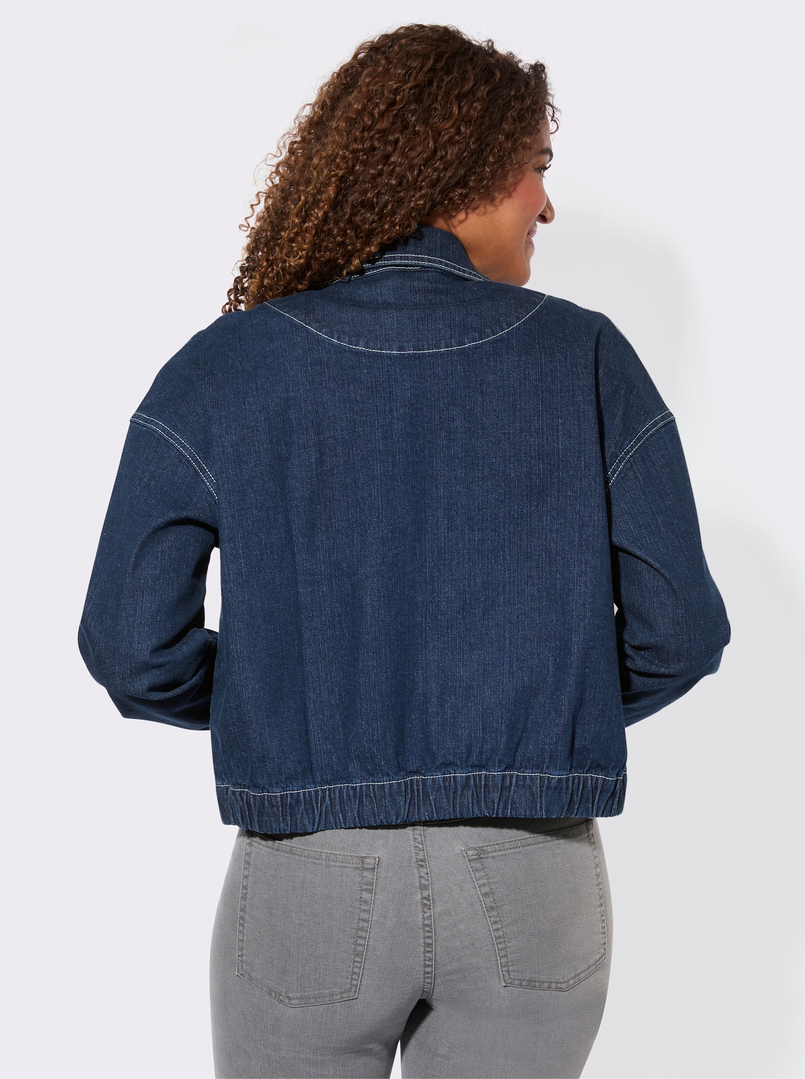 Jeansjacke mit Stretch-Anteil - blue-stone-washed
