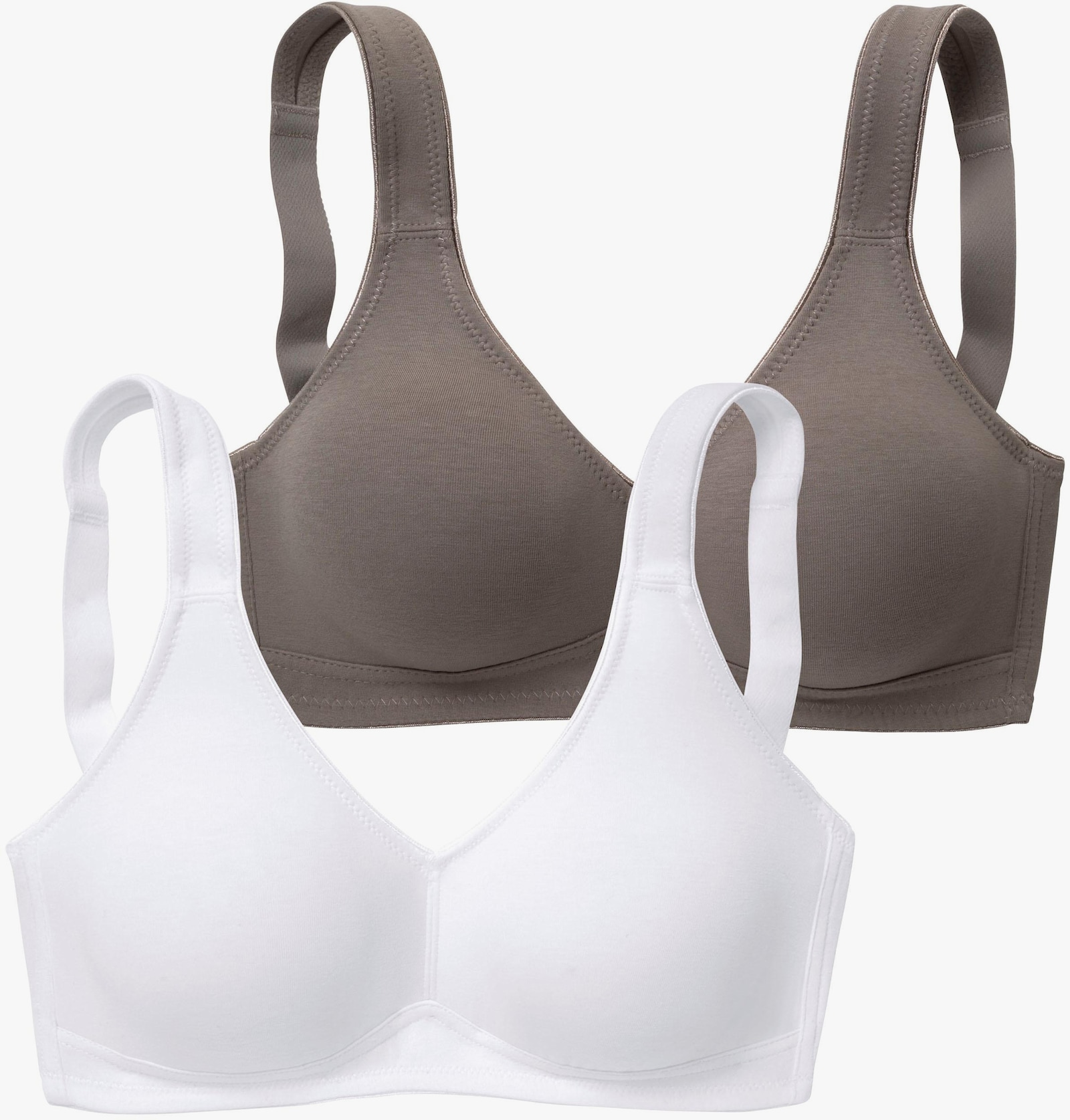 petite fleur Soft-beha - taupe+wit