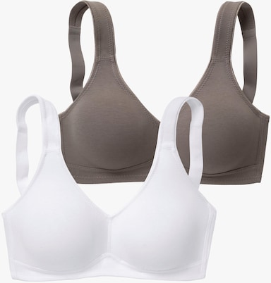 petite fleur Soft-BH - taupe+weiß