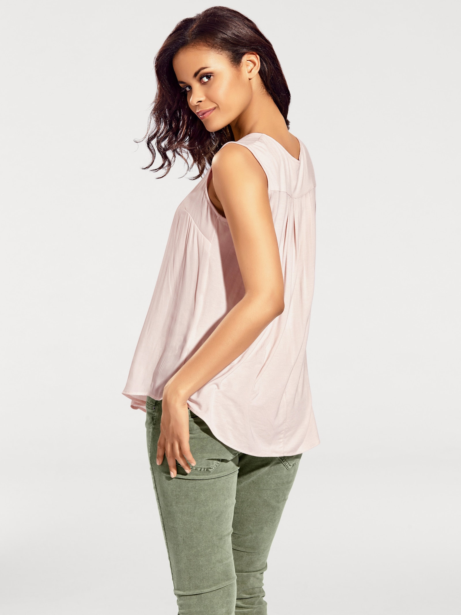 heine T-shirt avec patte de boutonnage - rose