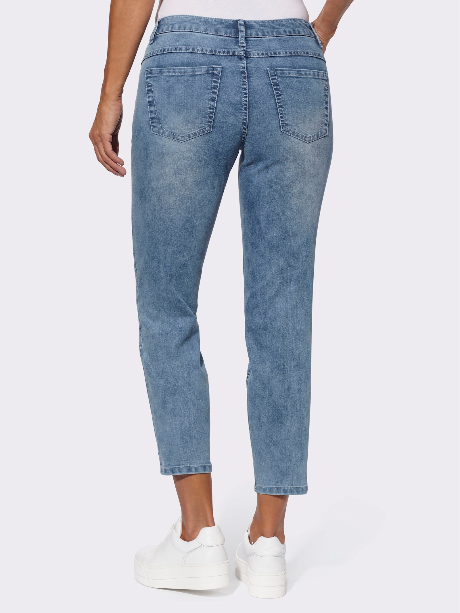 5-Pocket-Jeans in knöchellanger Schnittform - blue-bleached