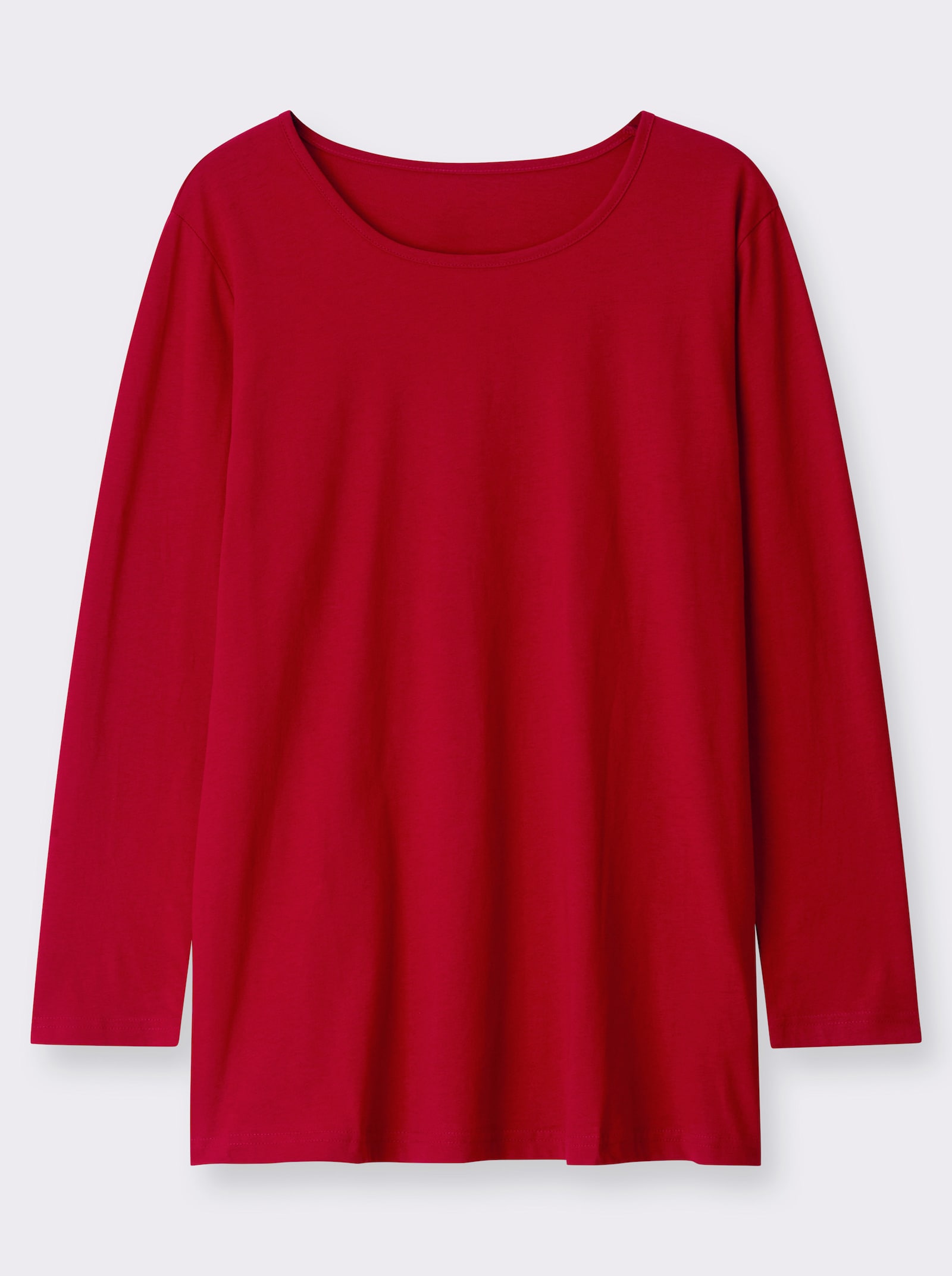 Langarmshirt in weiter Form - rot