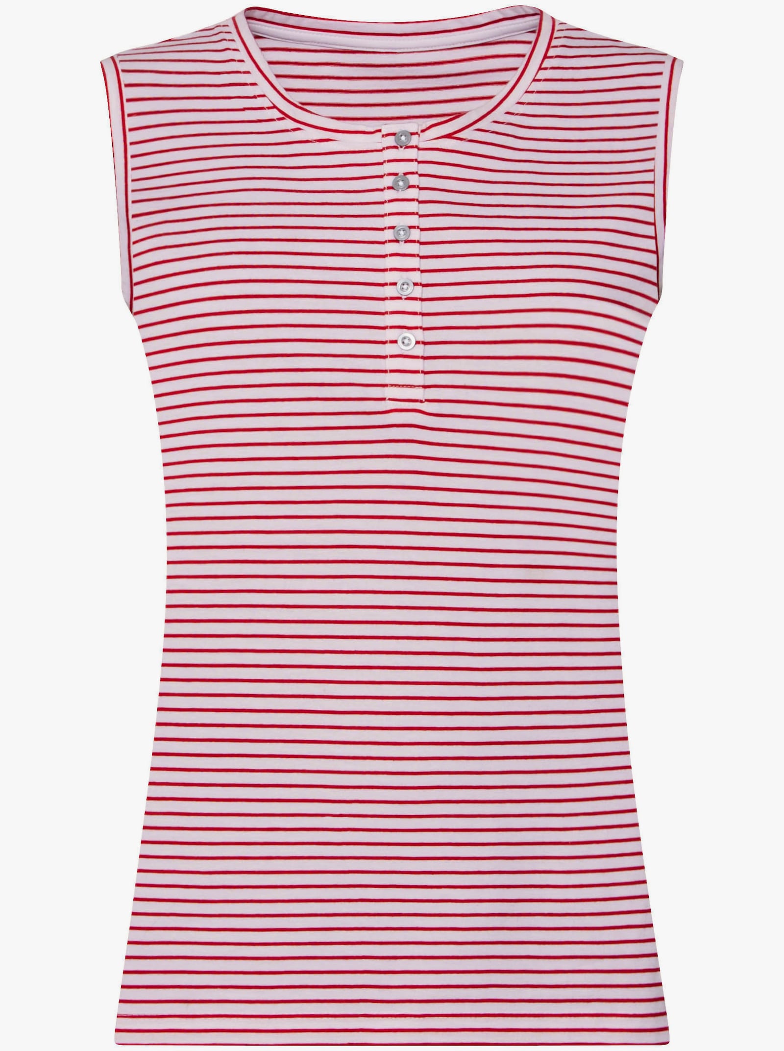 Trägertop aus reiner Baumwolle - rot-geringelt