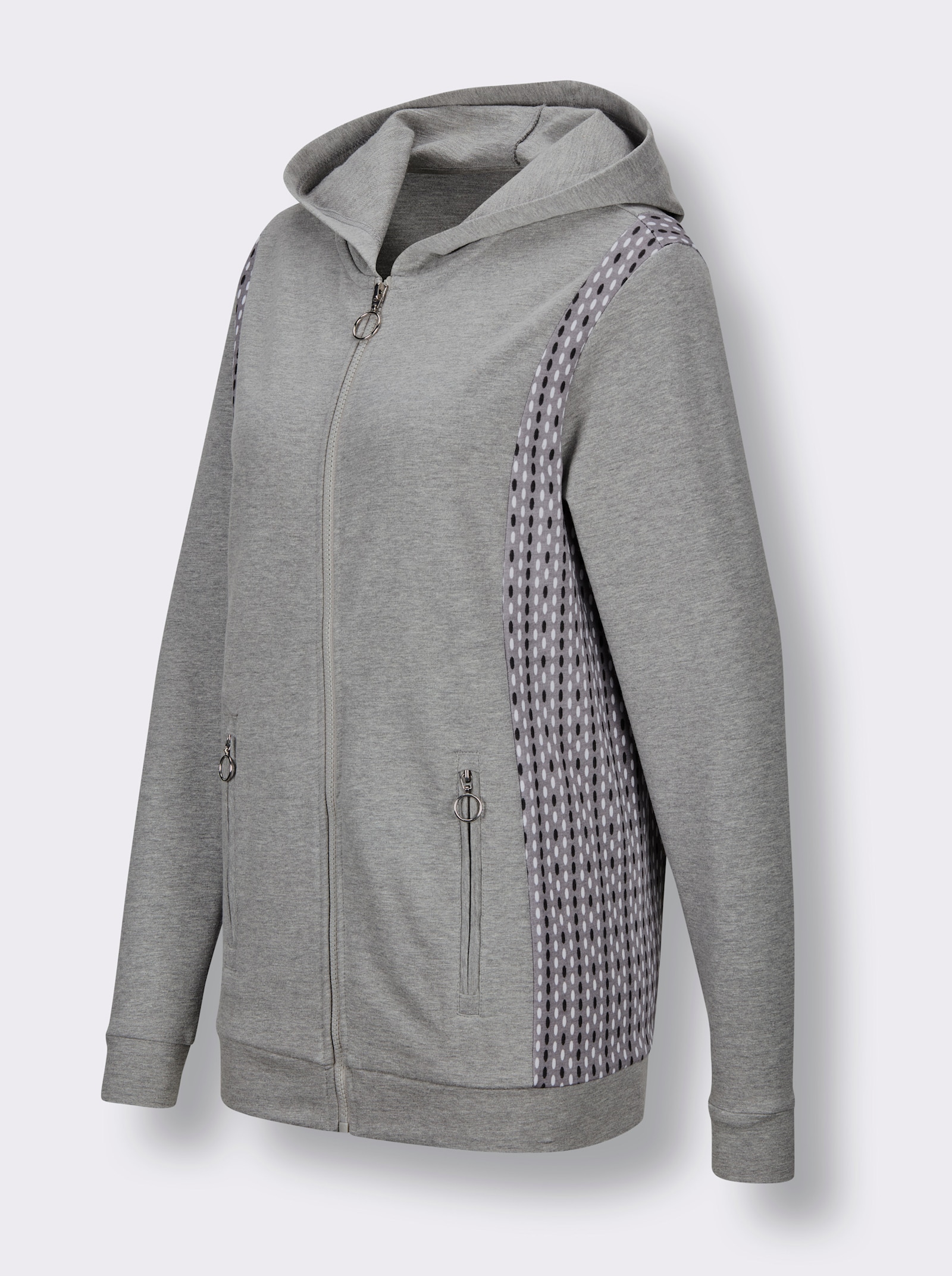 Catamaran Sports Sweatjacke mit Schriftzug hinten - grau-meliert