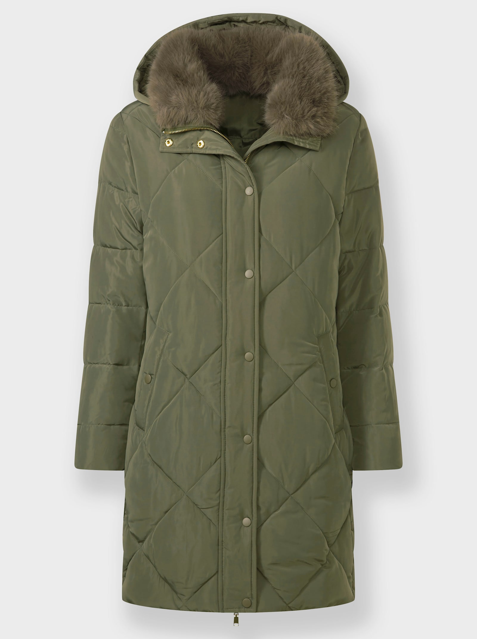 heine Steppjacke mit Seitenschlitzen - khaki