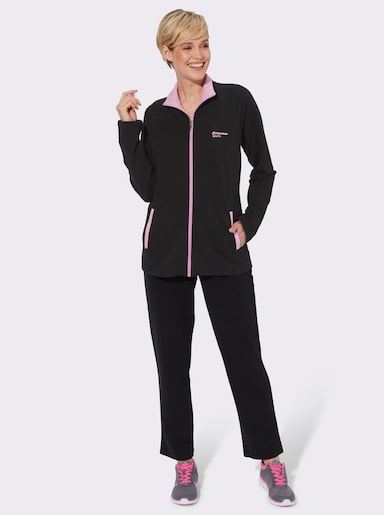 Catamaran Sports Freizeitanzug mit Kontrast-Details - schwarz-orchidee