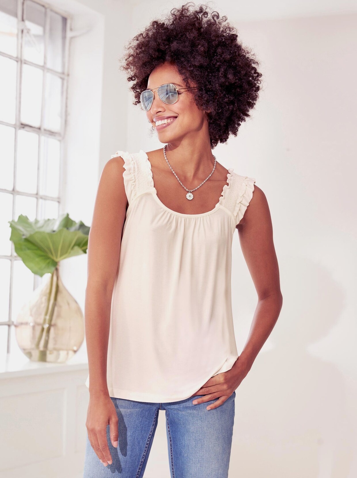 Linea Tesini Shirttop - ecru