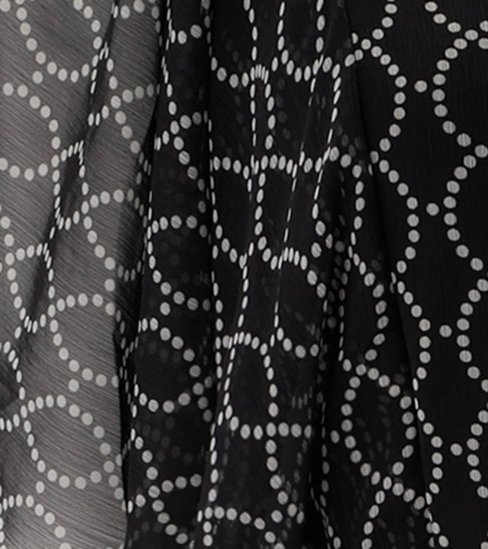 Aniston PLUS Chiffonkleid - schwarz-weiß