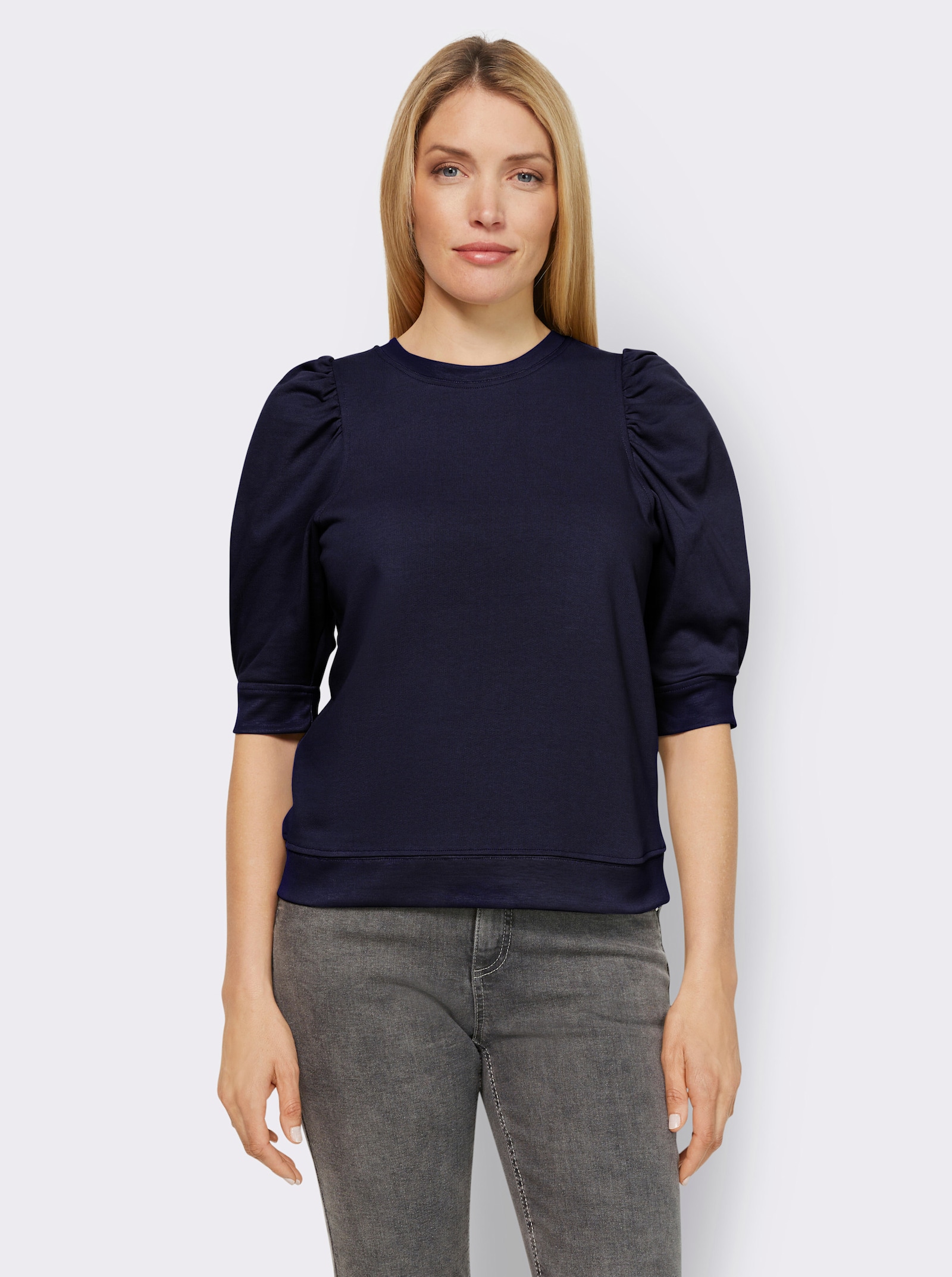 heine Sweatshirt met pofmouwen - marine