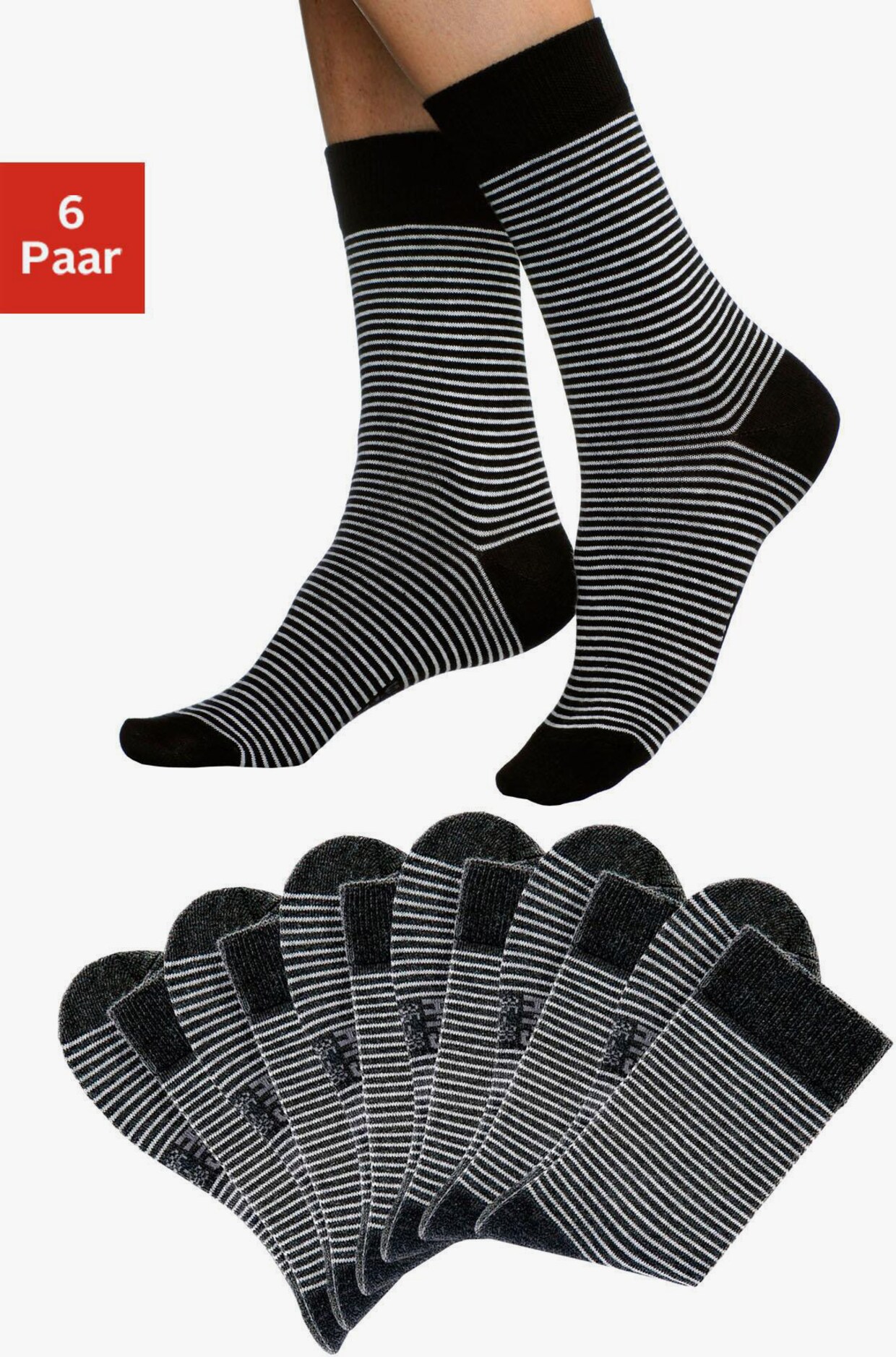 H.I.S Socken - schwarz-ecru