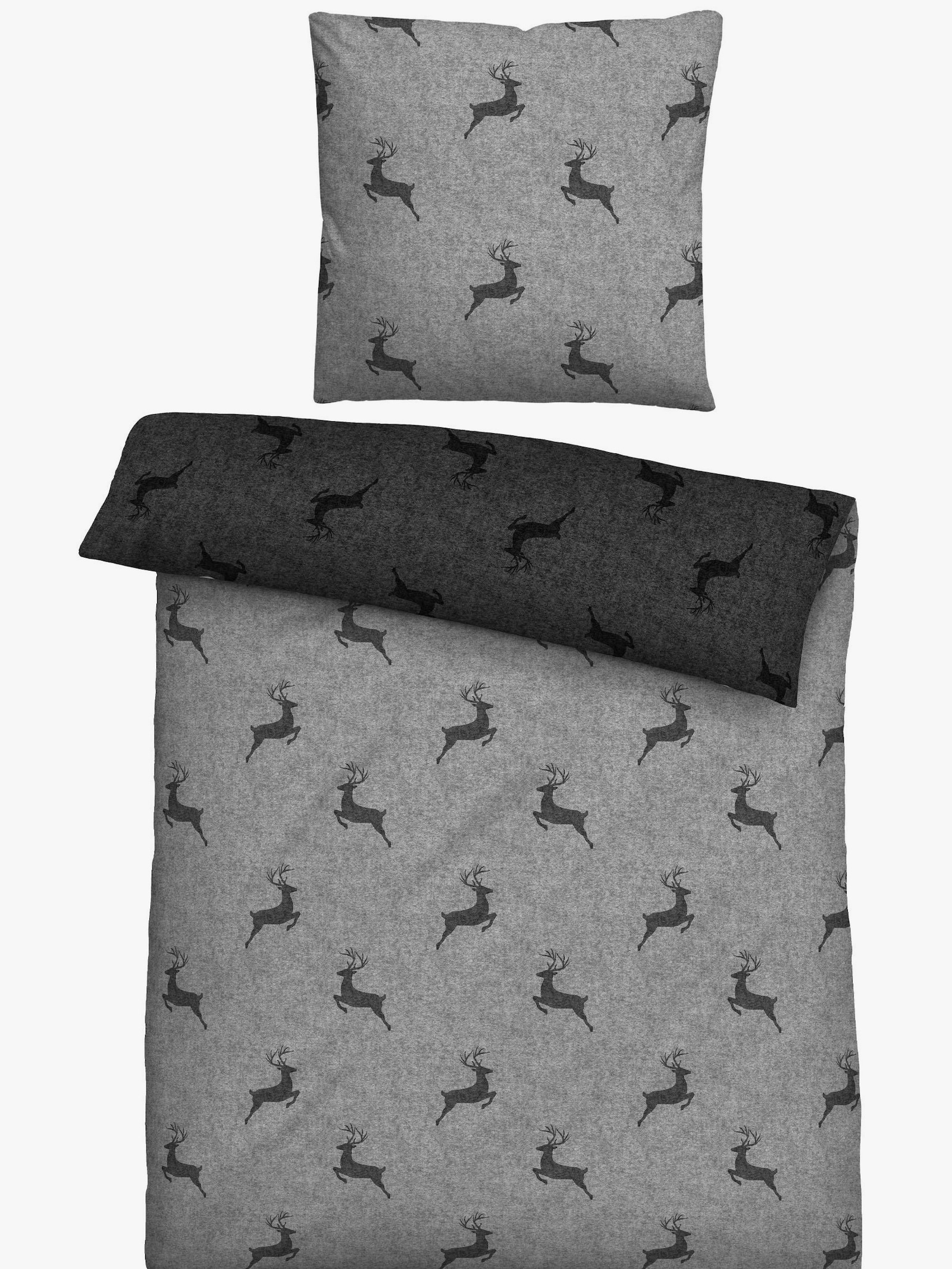 Biberna Wendebettwäsche - grau