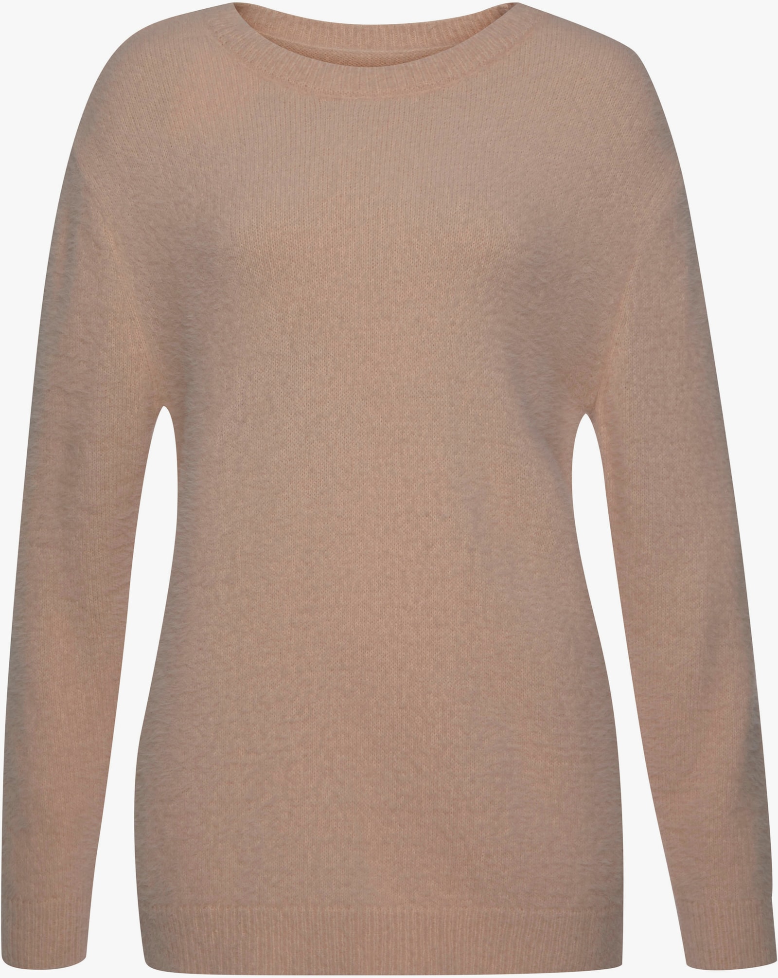 LASCANA Rundhalspullover - camelfarben