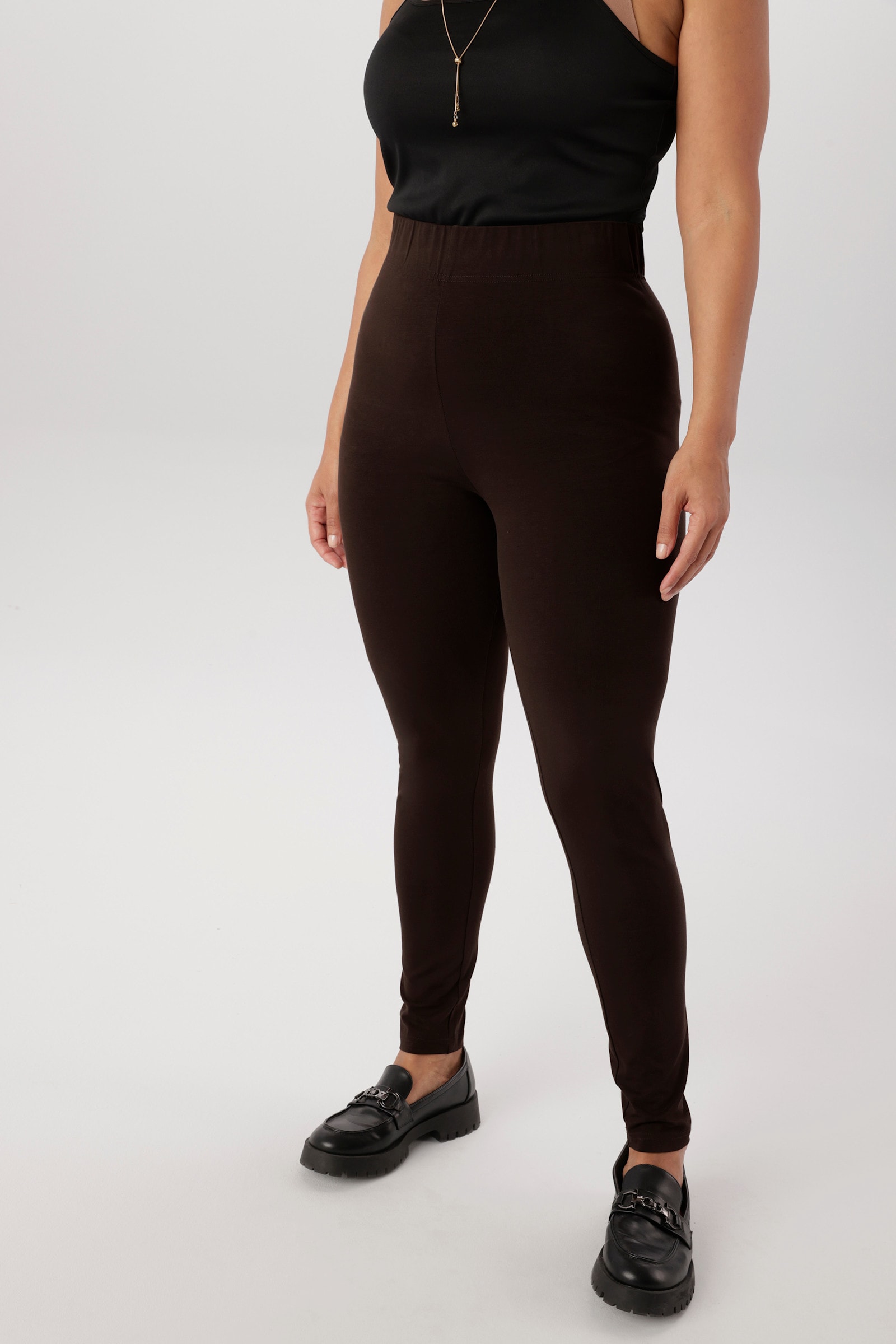 Aniston PLUS Leggings - dunkelbraun