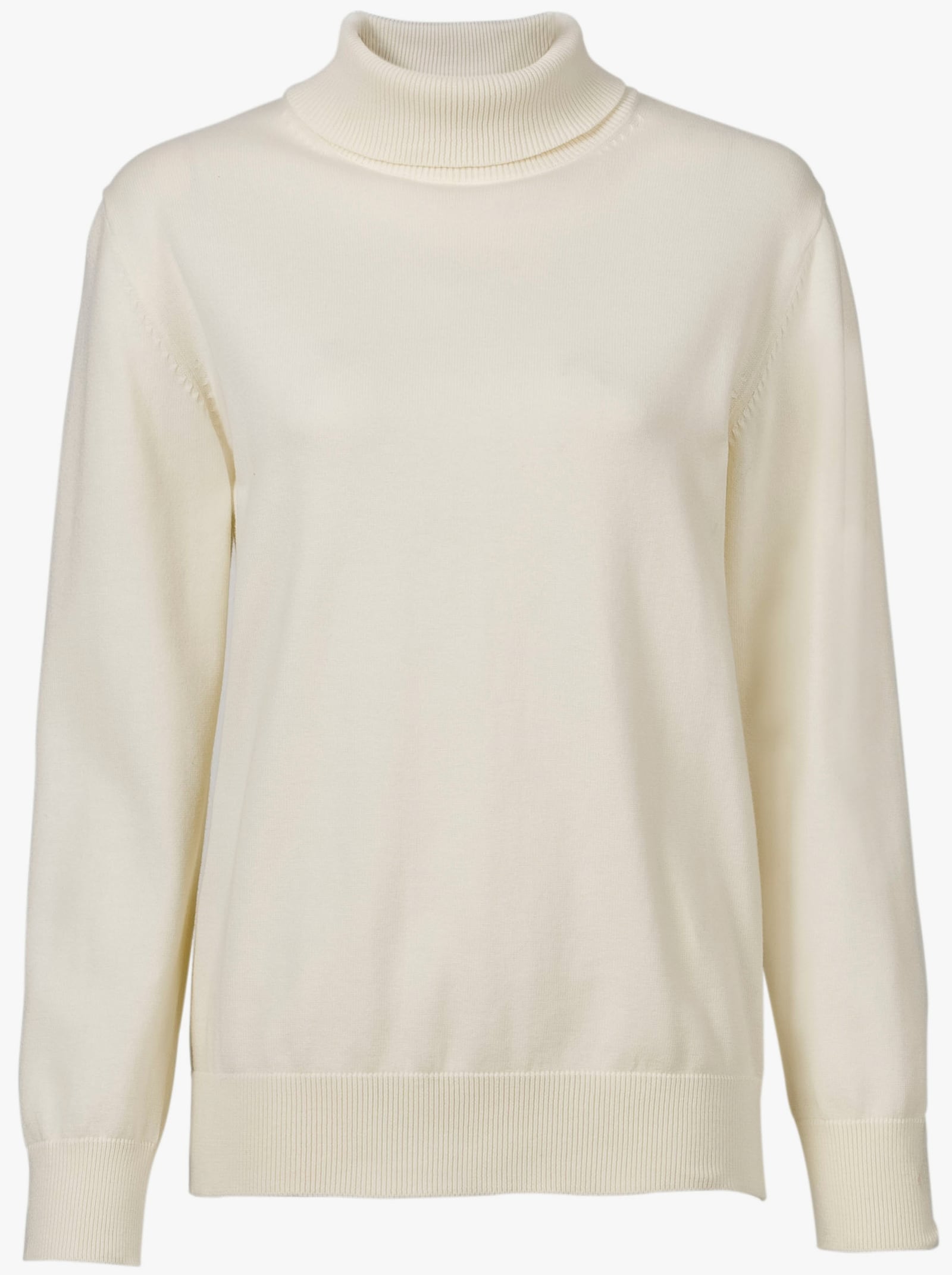Rollkragenpullover aus reiner Baumwolle - ecru
