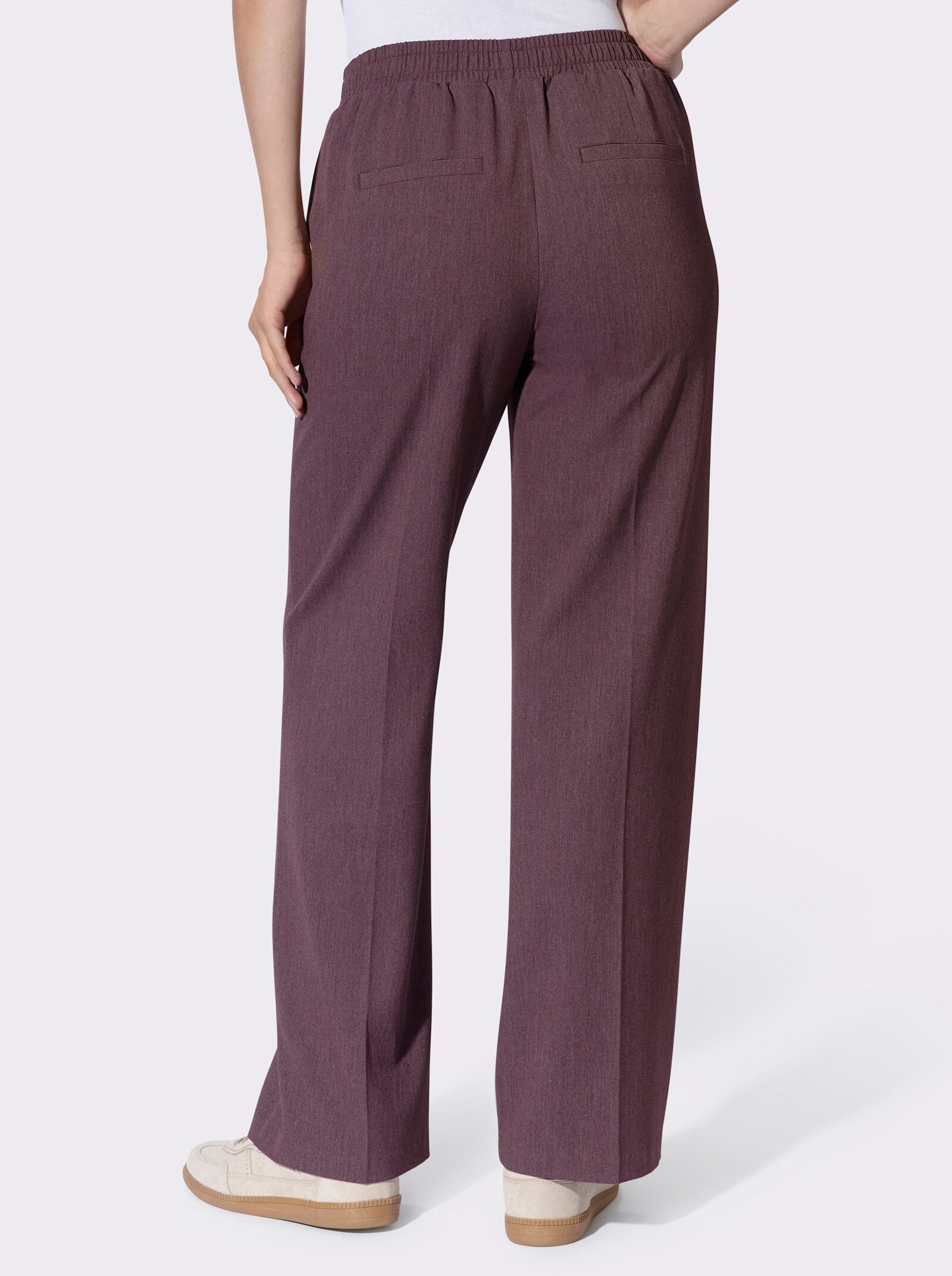 heine Hosen mit Bügelfalte - burgund-meliert