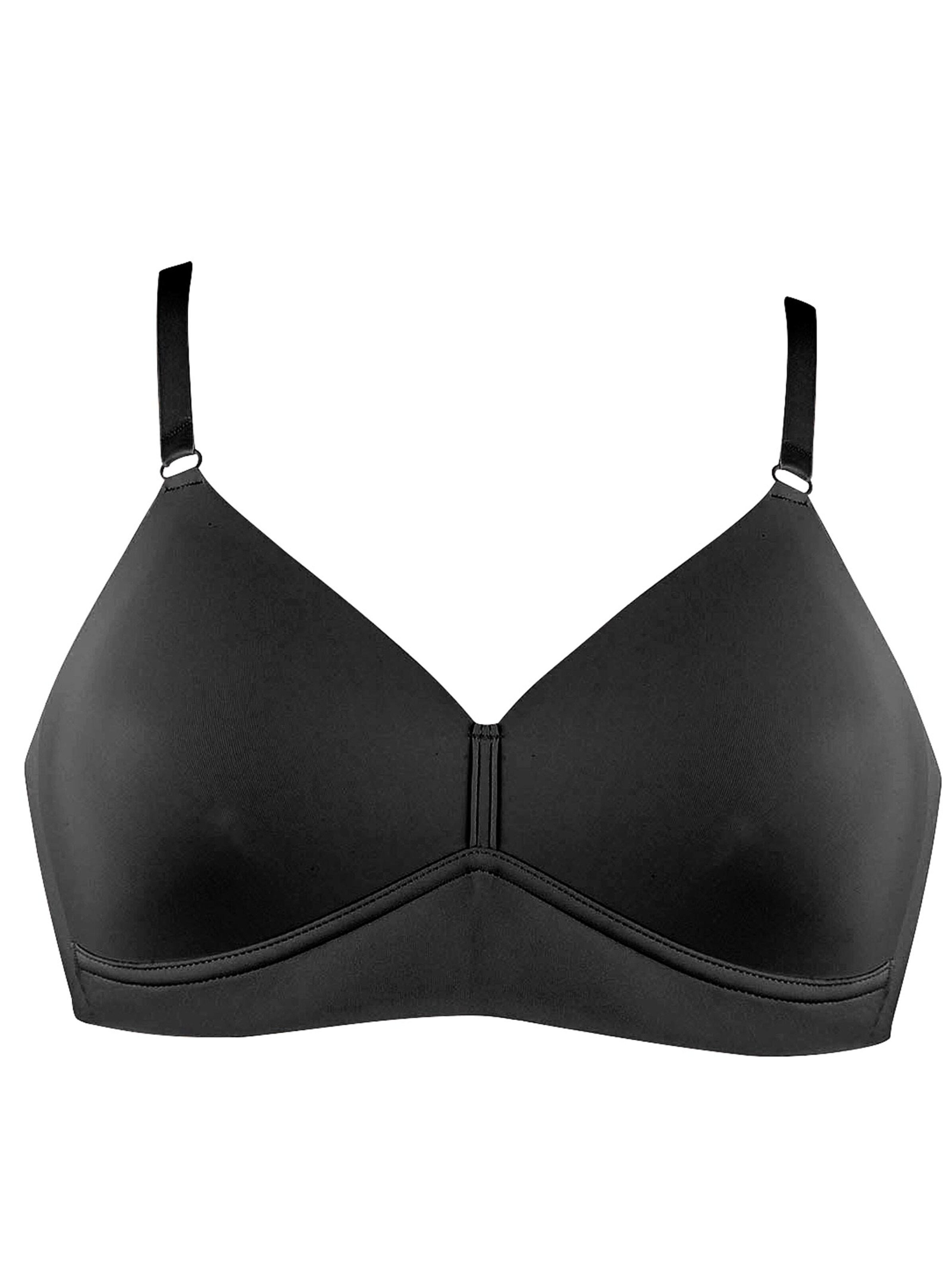 Naturana T-Shirt-BH ohne Bügel - schwarz