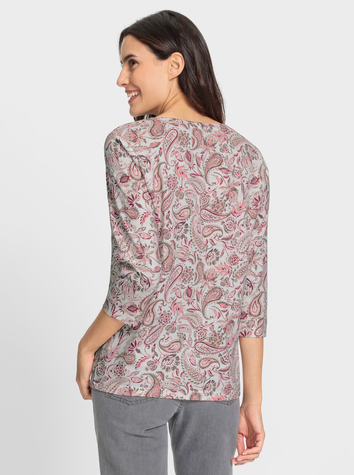 Shirt met print - ecru/rozenhout gedessineerd