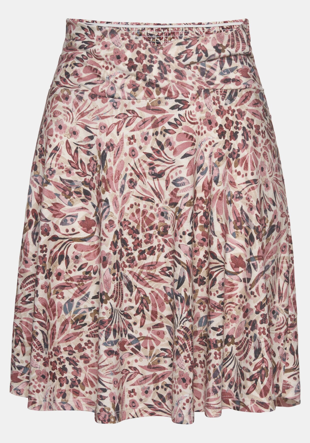 Vivance Jerseyrock - creme-mauve bedruckt
