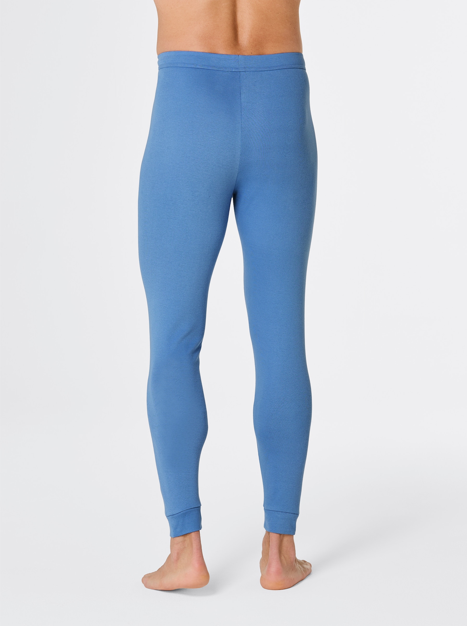 wäschepur men Hose lang - mittelblau + mittelblau-bedruckt