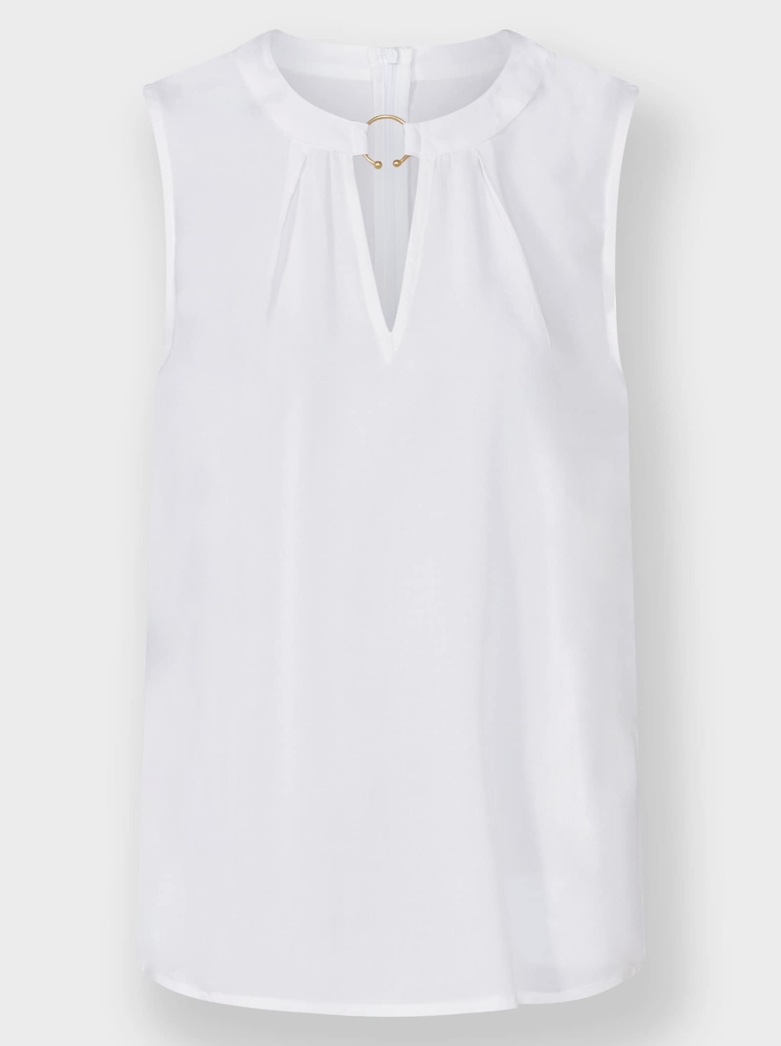 heine Ärmellose Bluse mit Schmuck-Detail - ecru