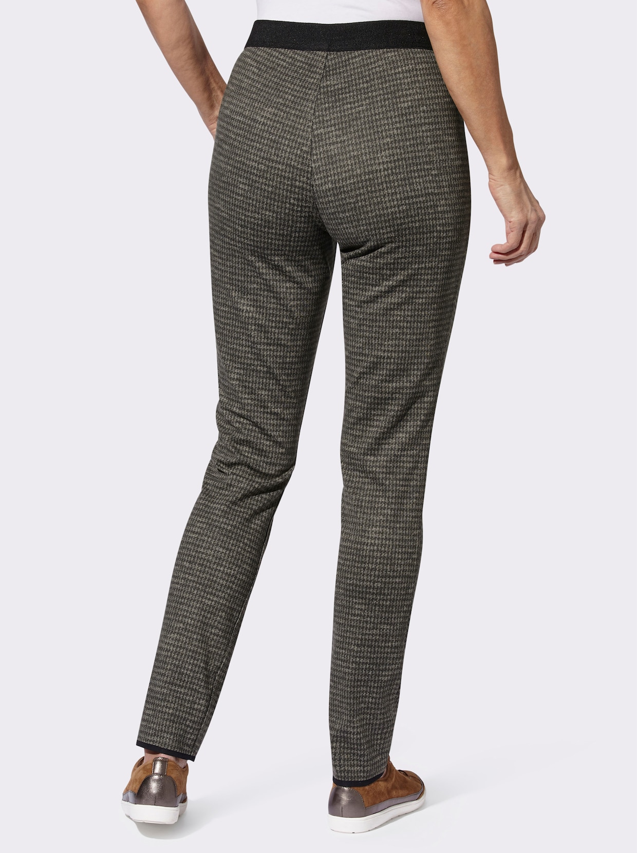 Stehmann Comfort line Omkeerbare broek - bruin/beige geprint