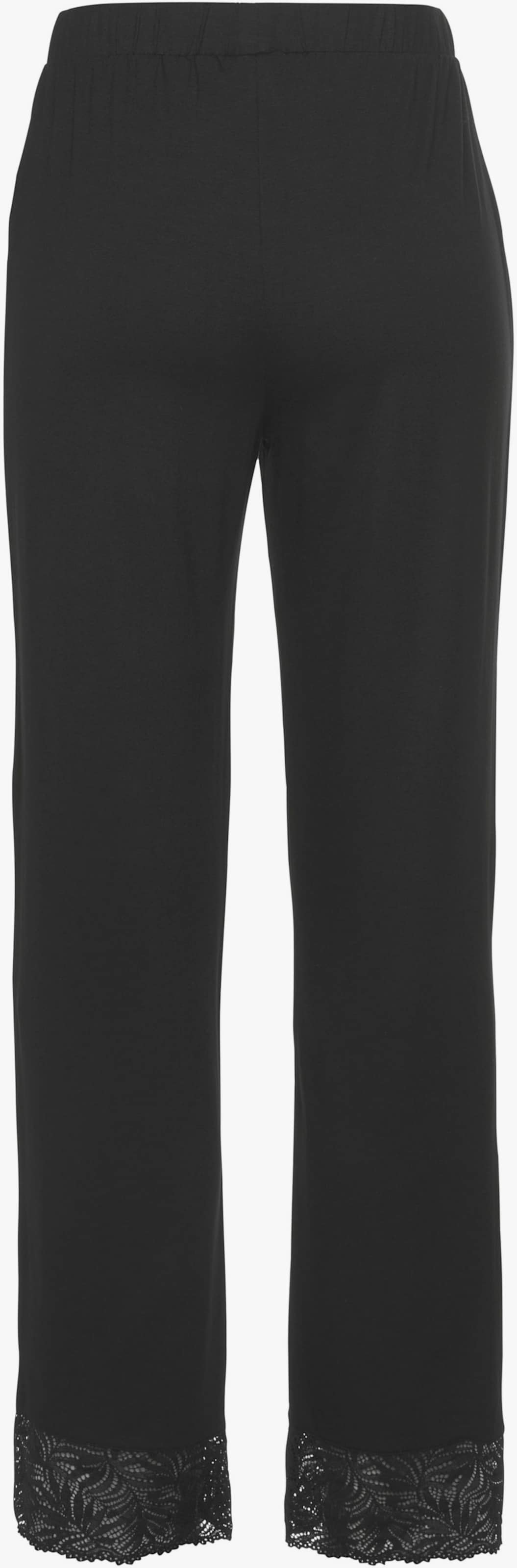 LASCANA Pantalon de nuit - noir